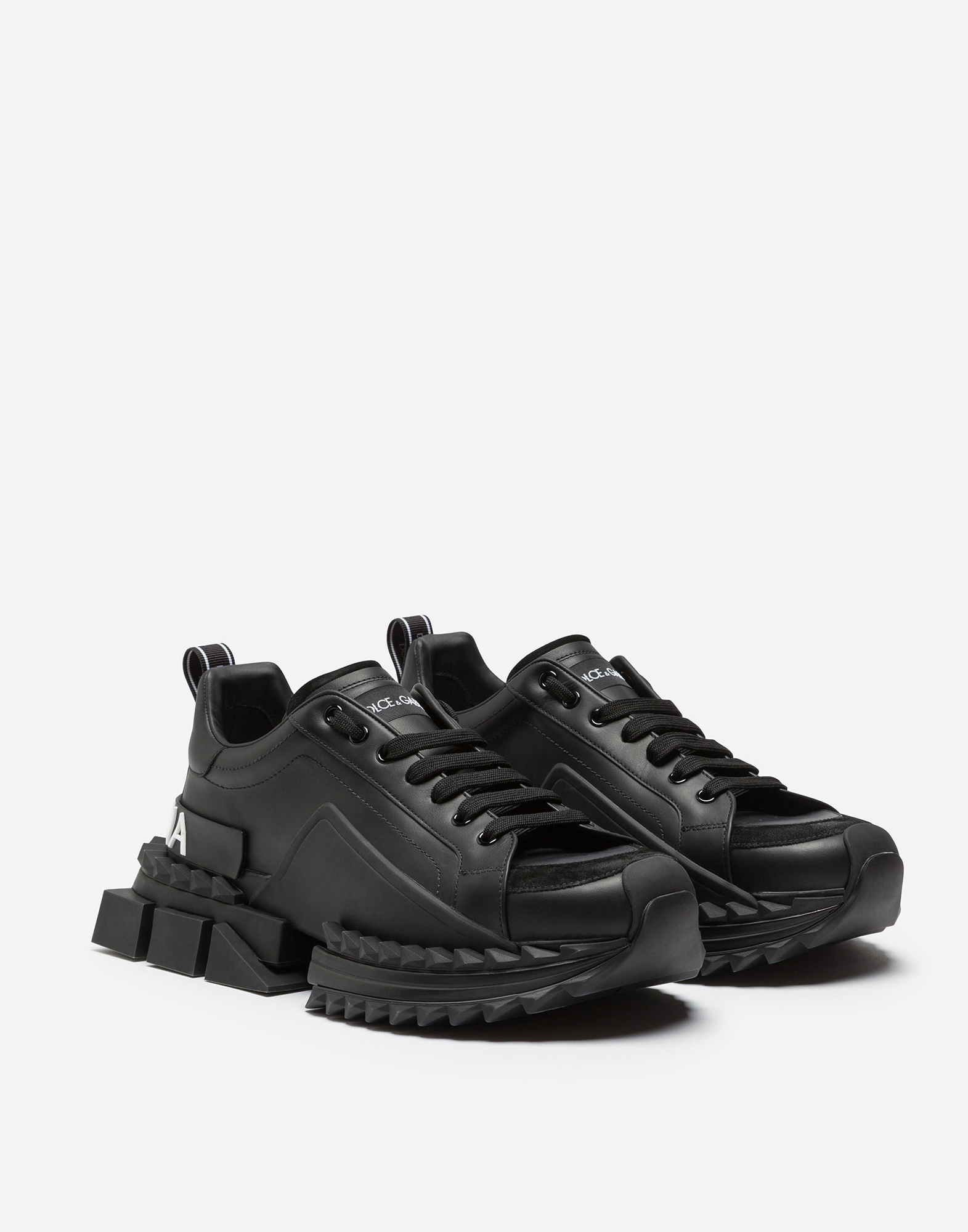 dolce and gabbana men's black sneakers
