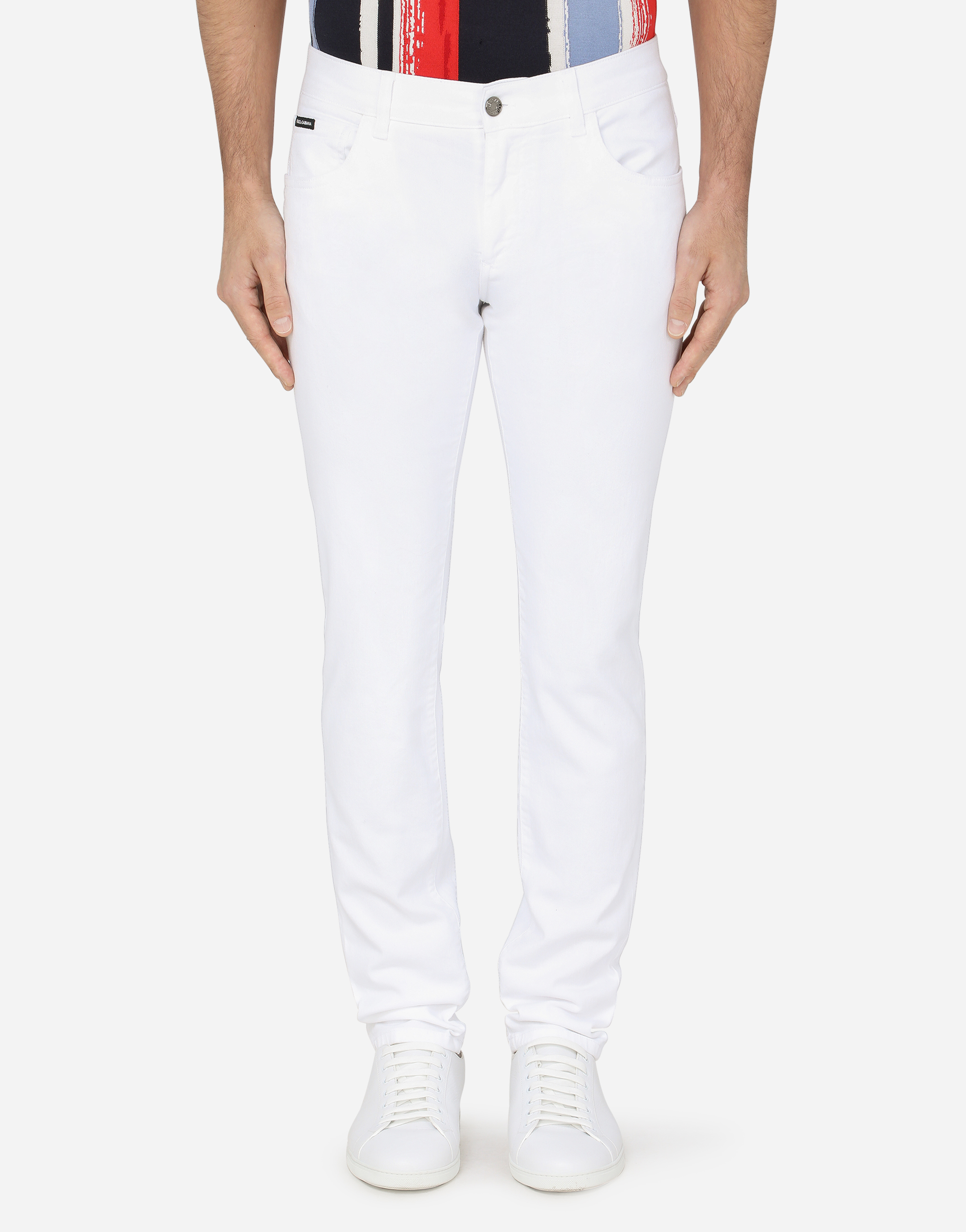 Dolce & Gabbana White Skinny Stretch Jeans