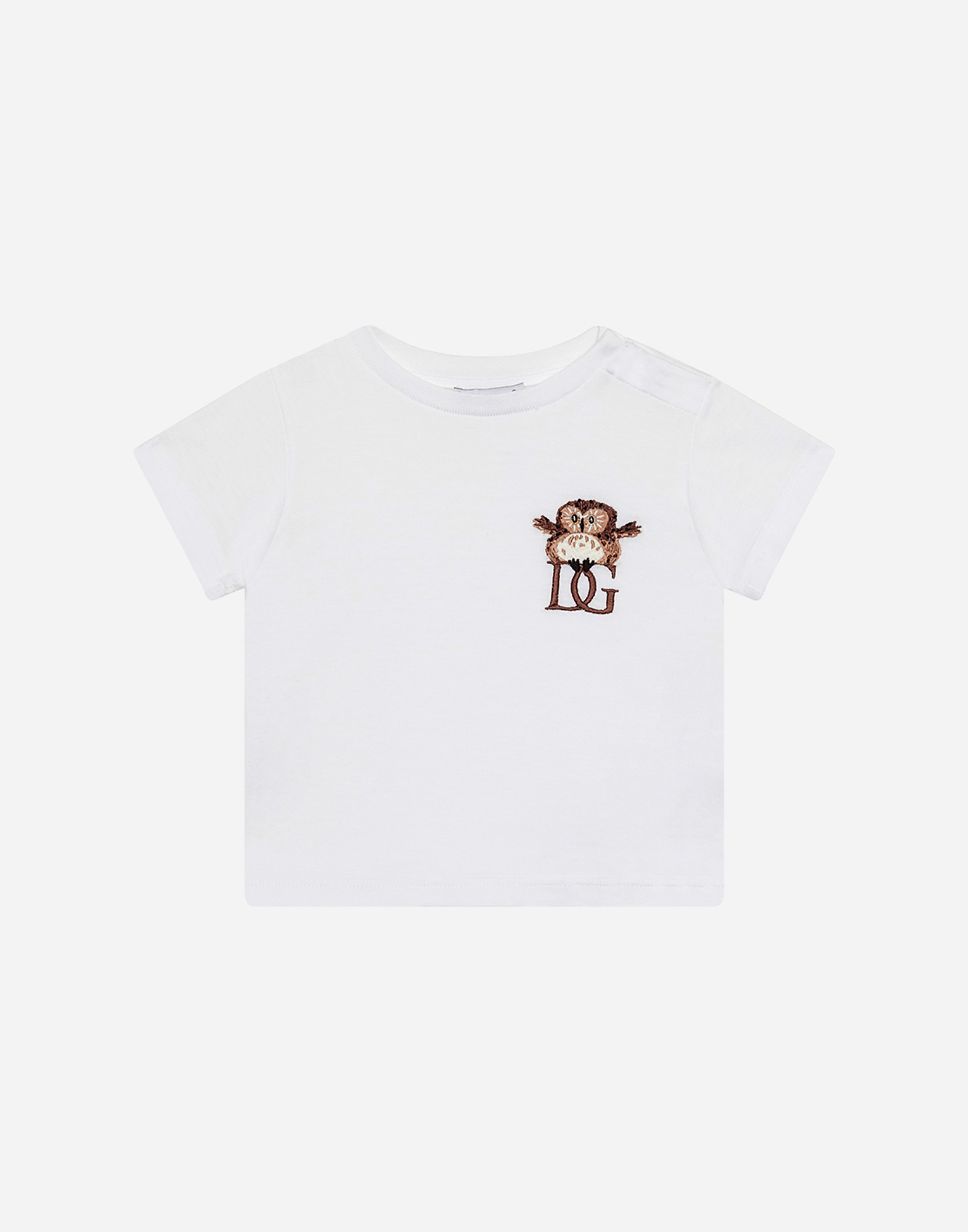 Dolce & Gabbana Kids' Jersey T-shirt With Dg Owlet Embroidery