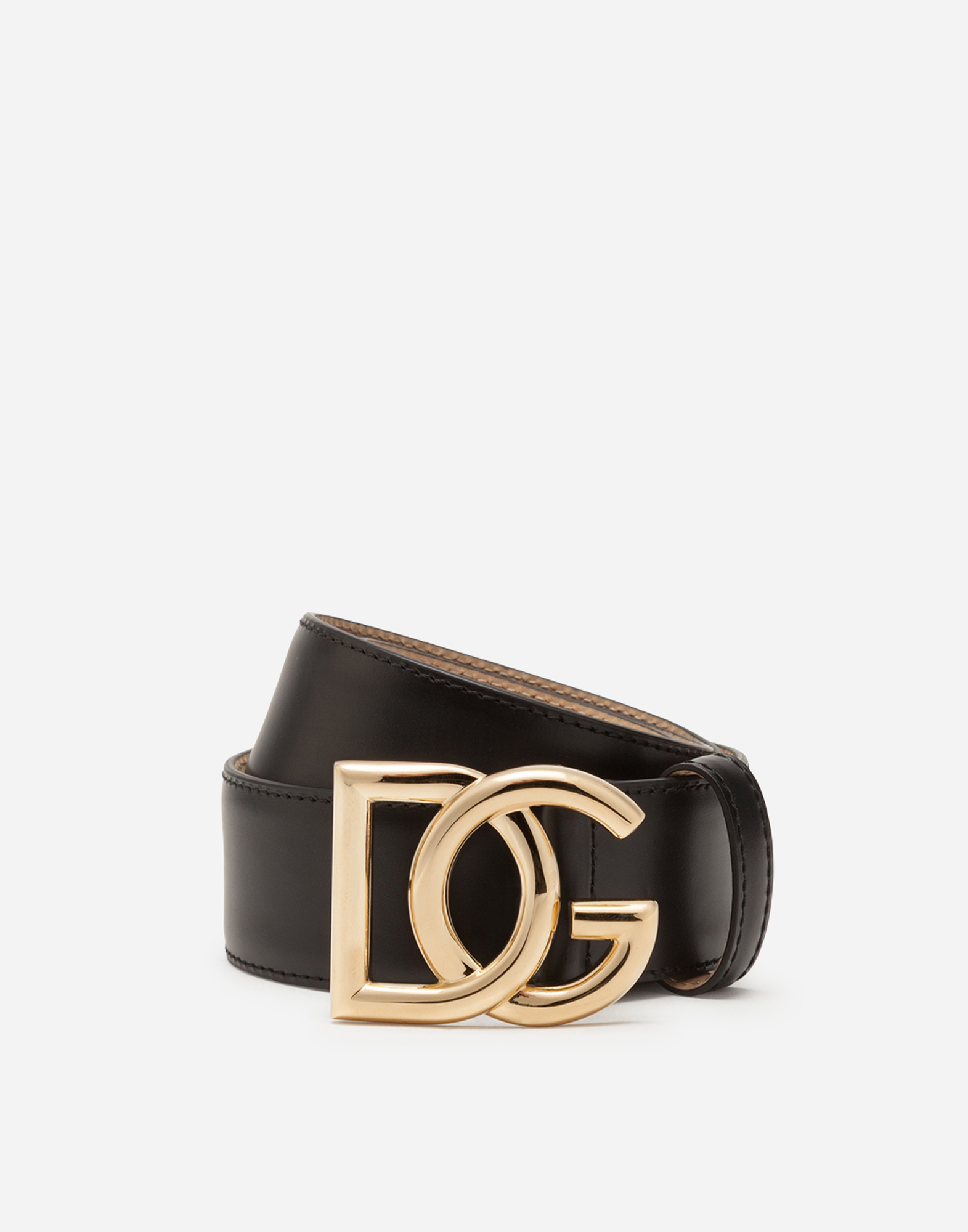 Leather belt with D\u0026G millennials logo