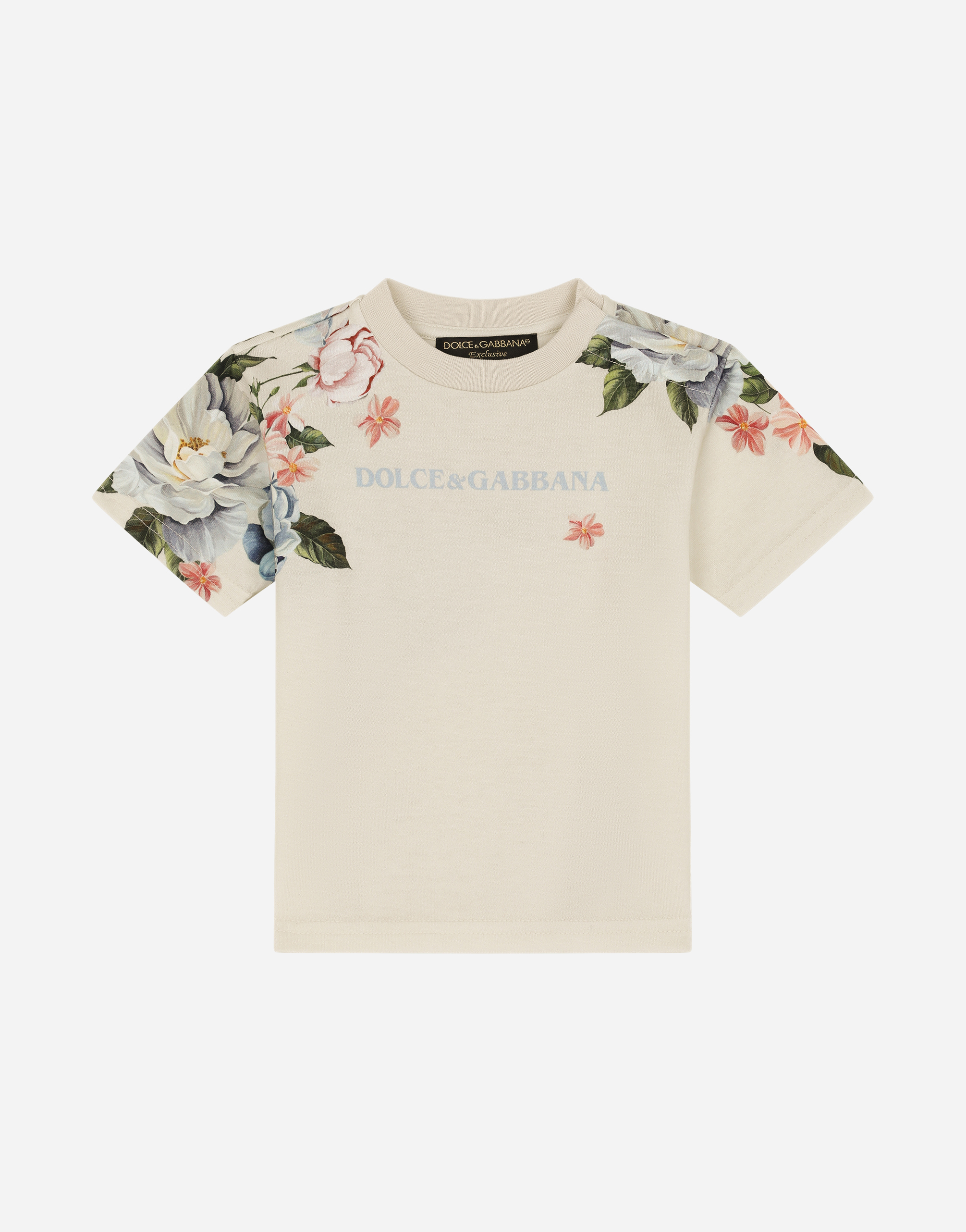 DOLCE & GABBANA Jersey t-shirt with magnolia print