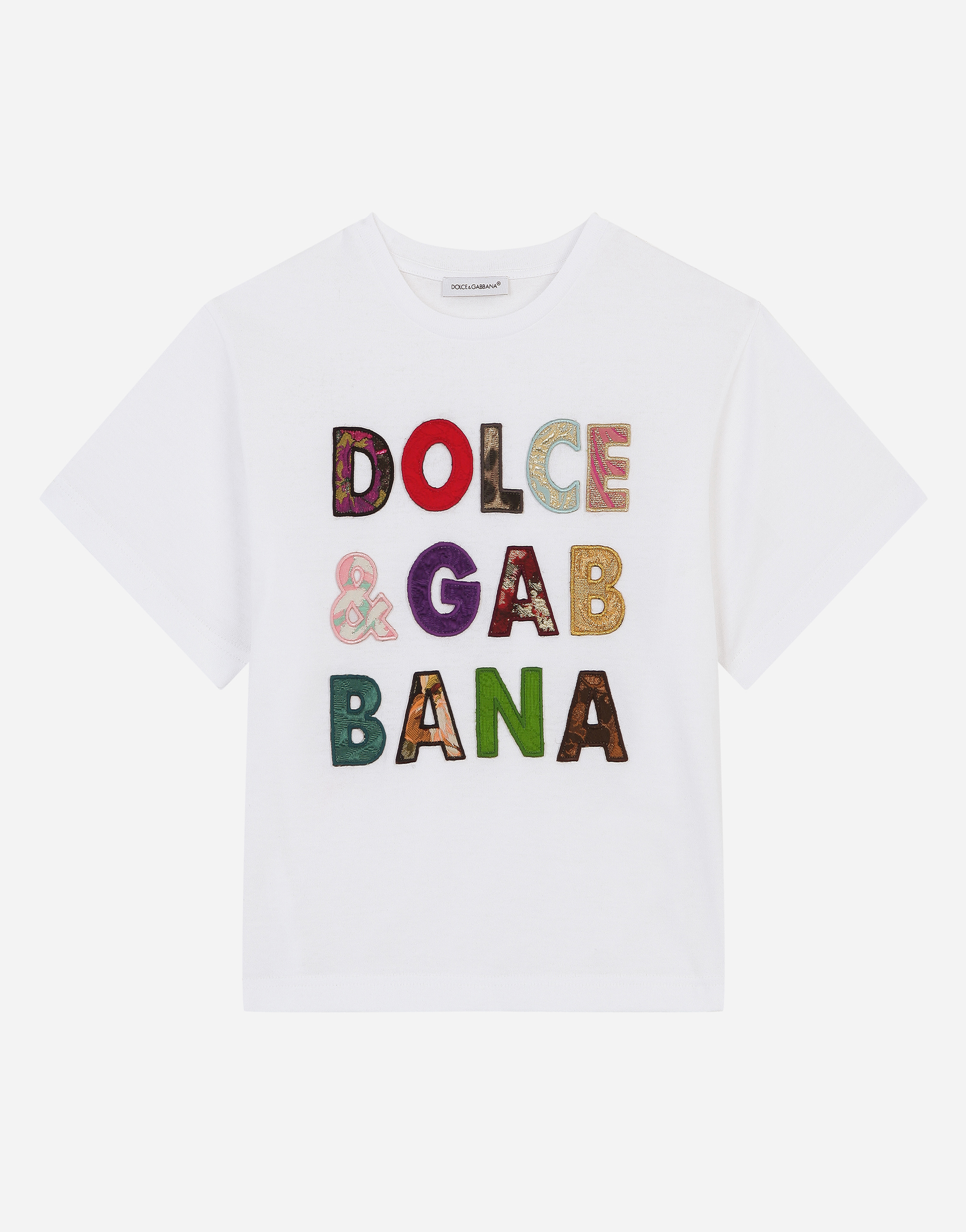 DOLCE & GABBANA Jersey t-shirt with Dolce&Gabbana patch