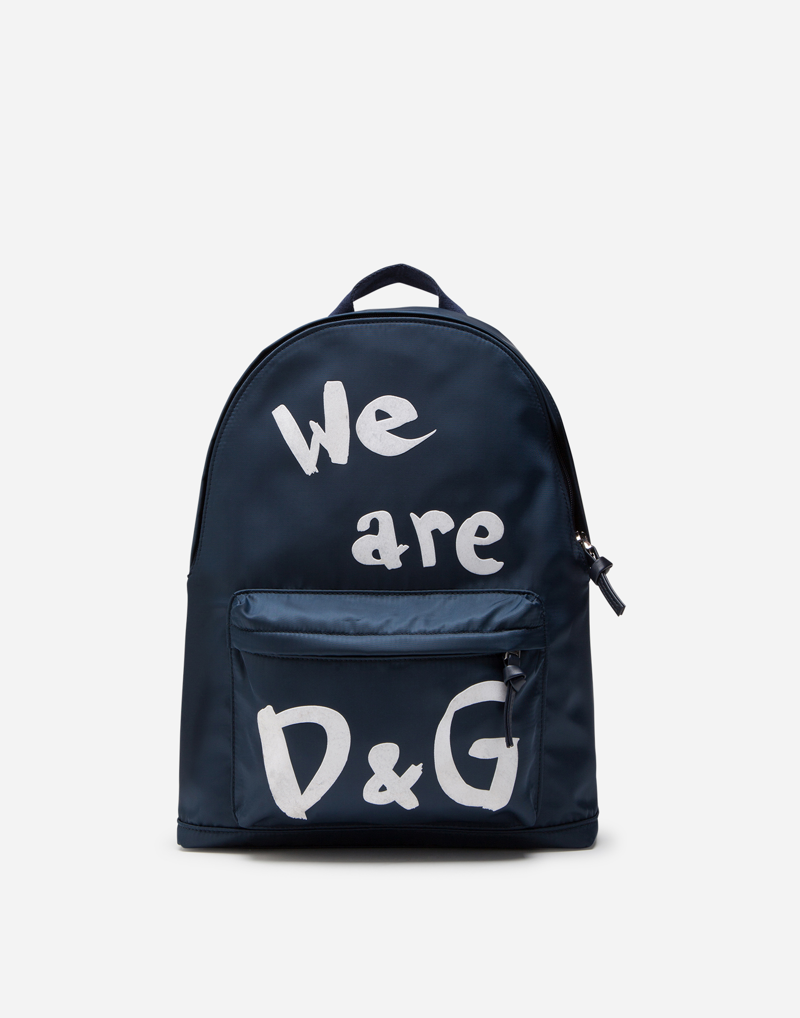DOLCE & GABBANA Nylon backpack with we are D&G print