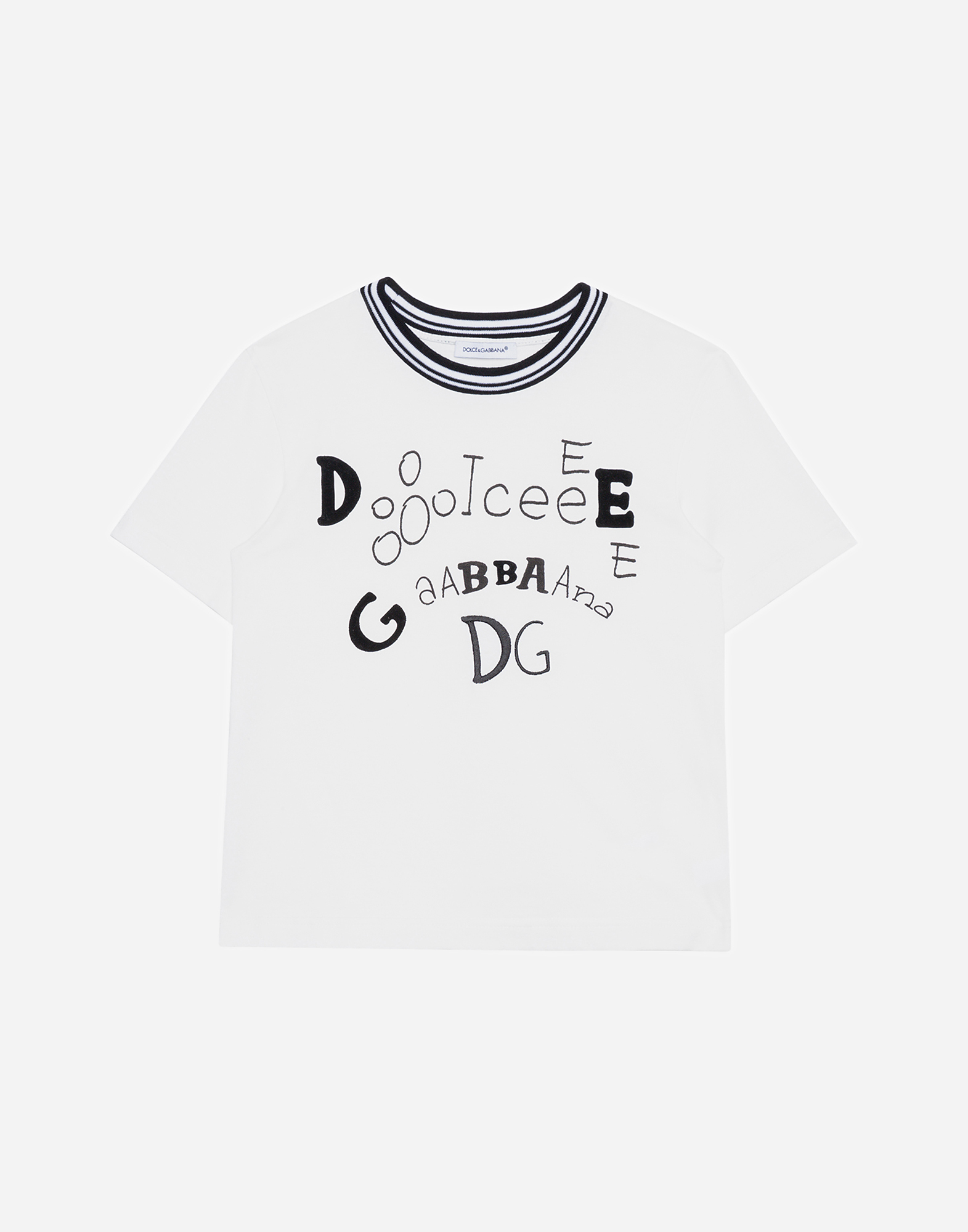 Dolce & Gabbana Kids' Jersey T-shirt With Dolce&gabbana Print