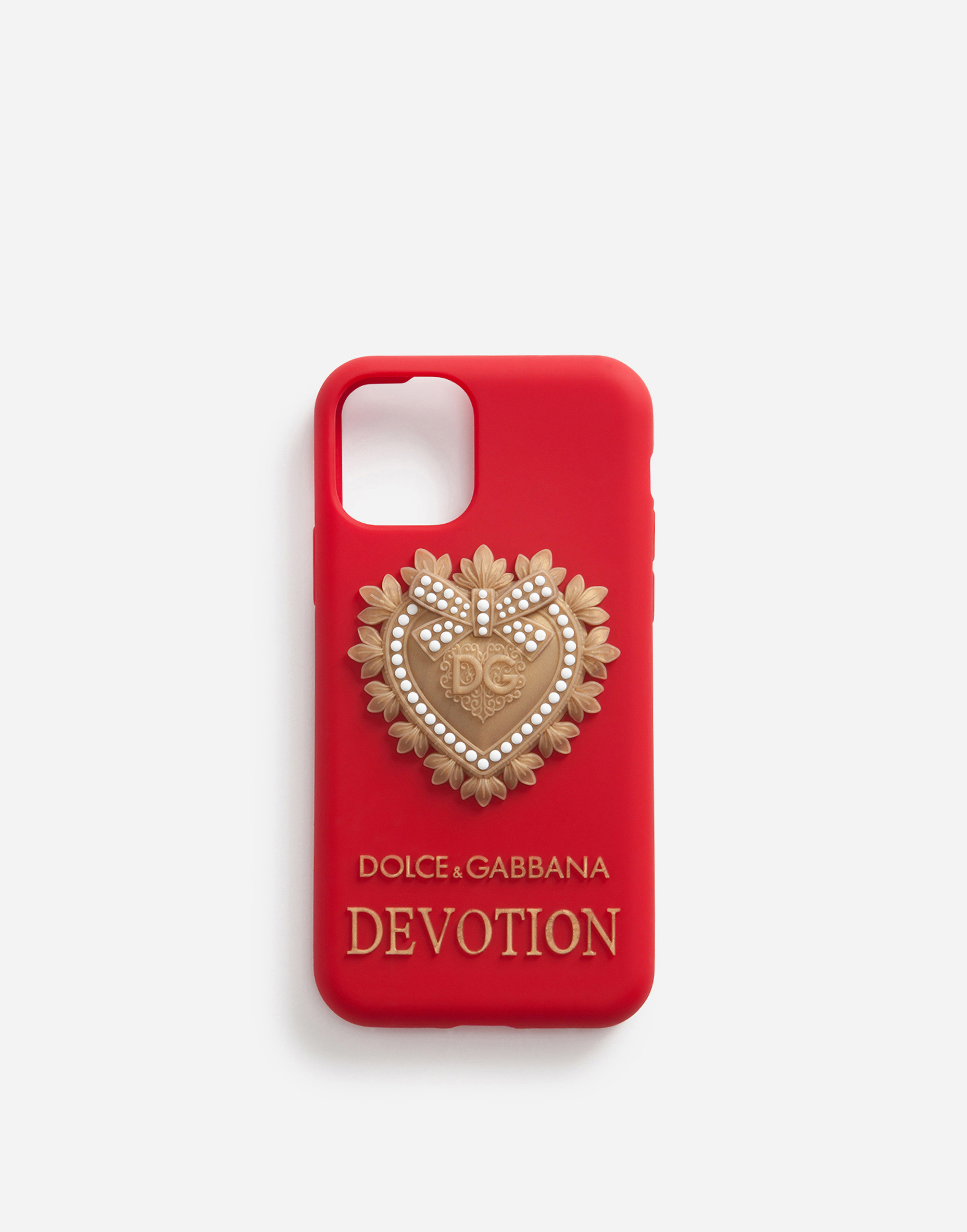 Dolce & Gabbana Rubber Devotion Iphone 11 Pro Cover In Red