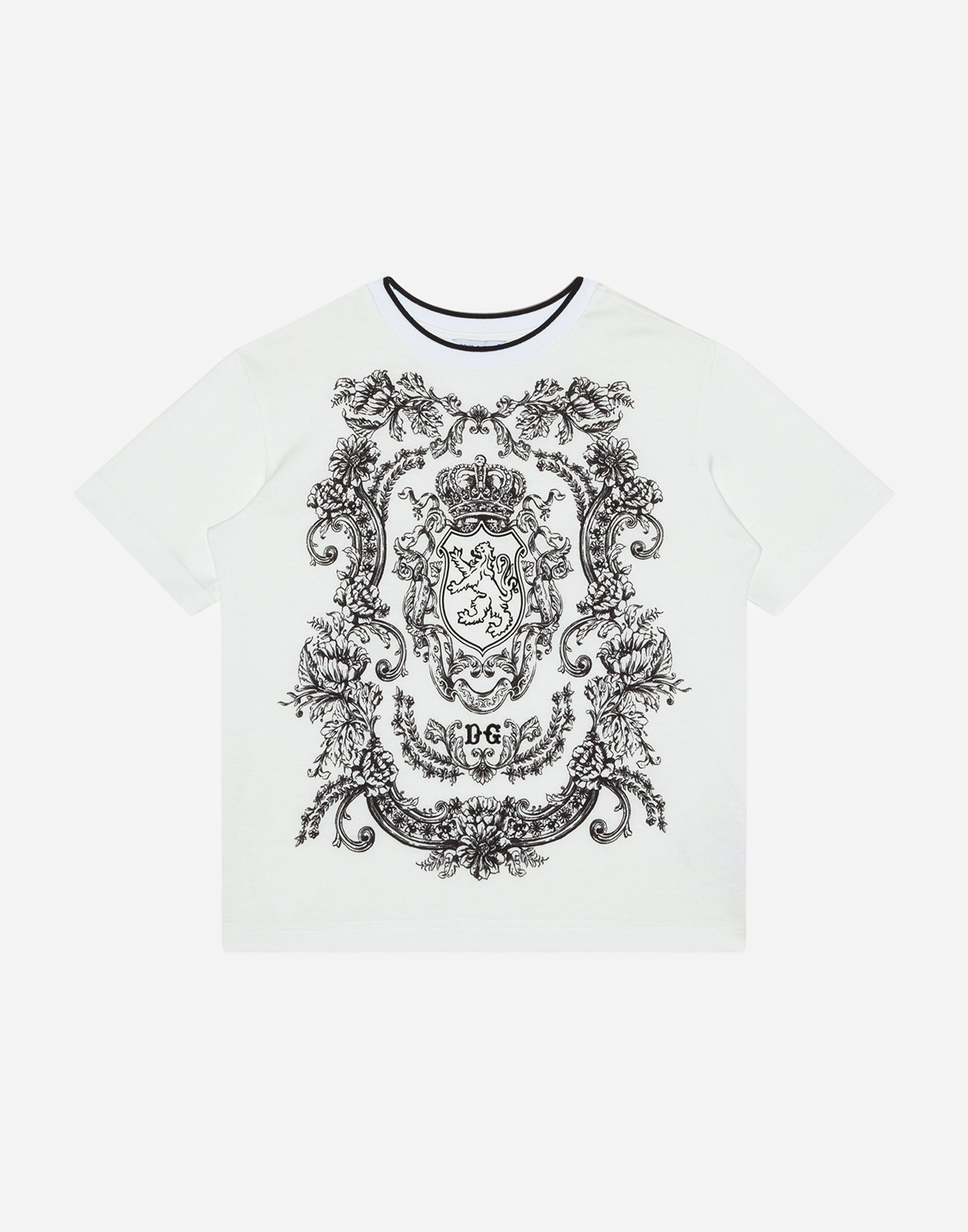 DOLCE & GABBANA Jersey t-shirt with ornamental heraldic print
