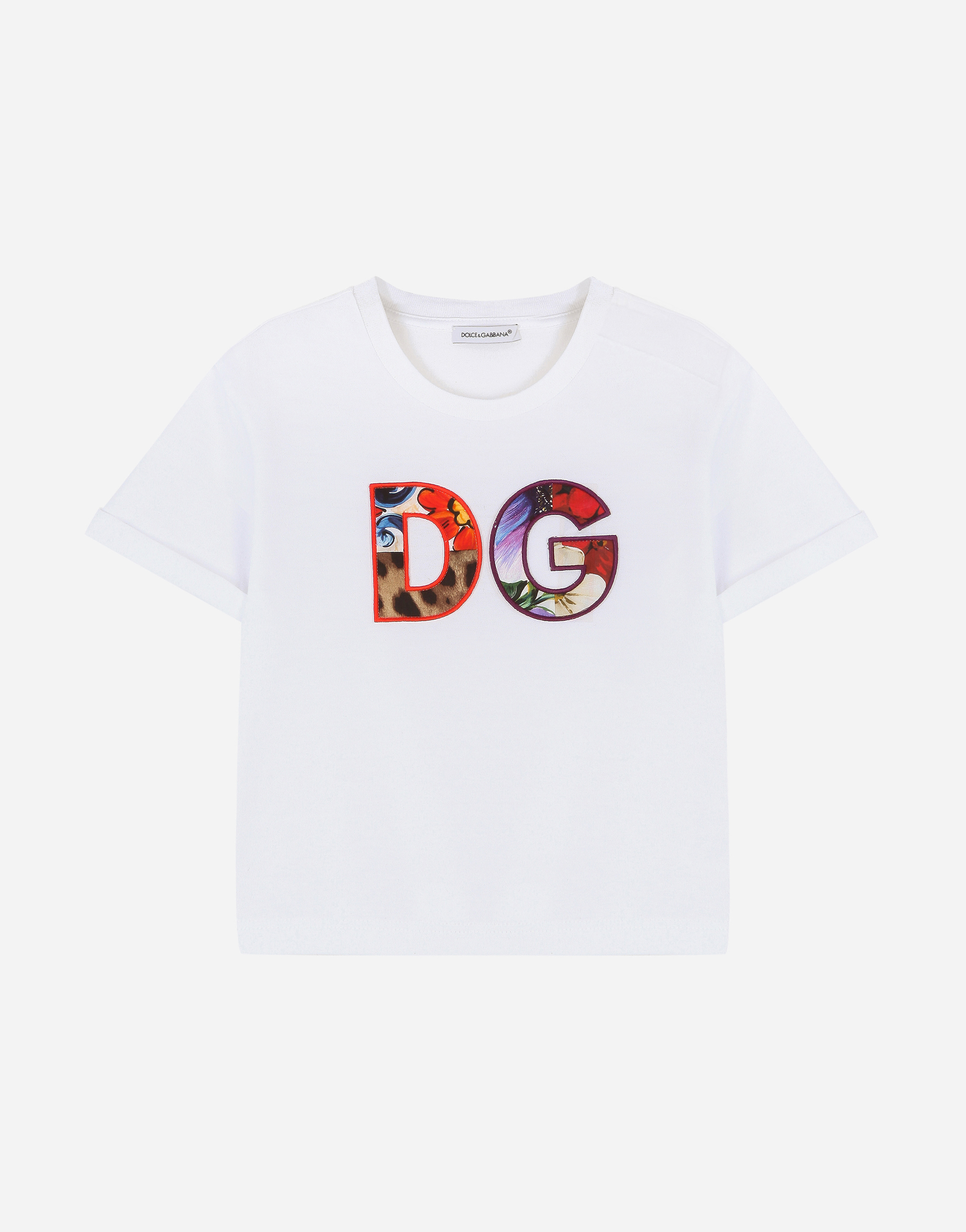 DOLCE & GABBANA JERSEY T-SHIRT WITH DG PATCH