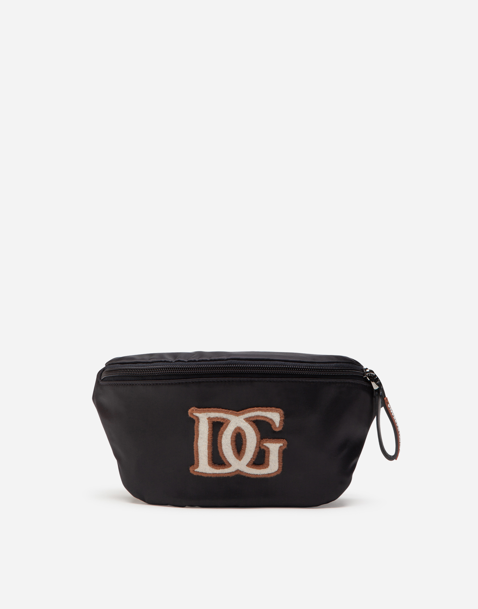 Dolce & Gabbana Nylon Belt Bag With Dg Patch Embellishment
