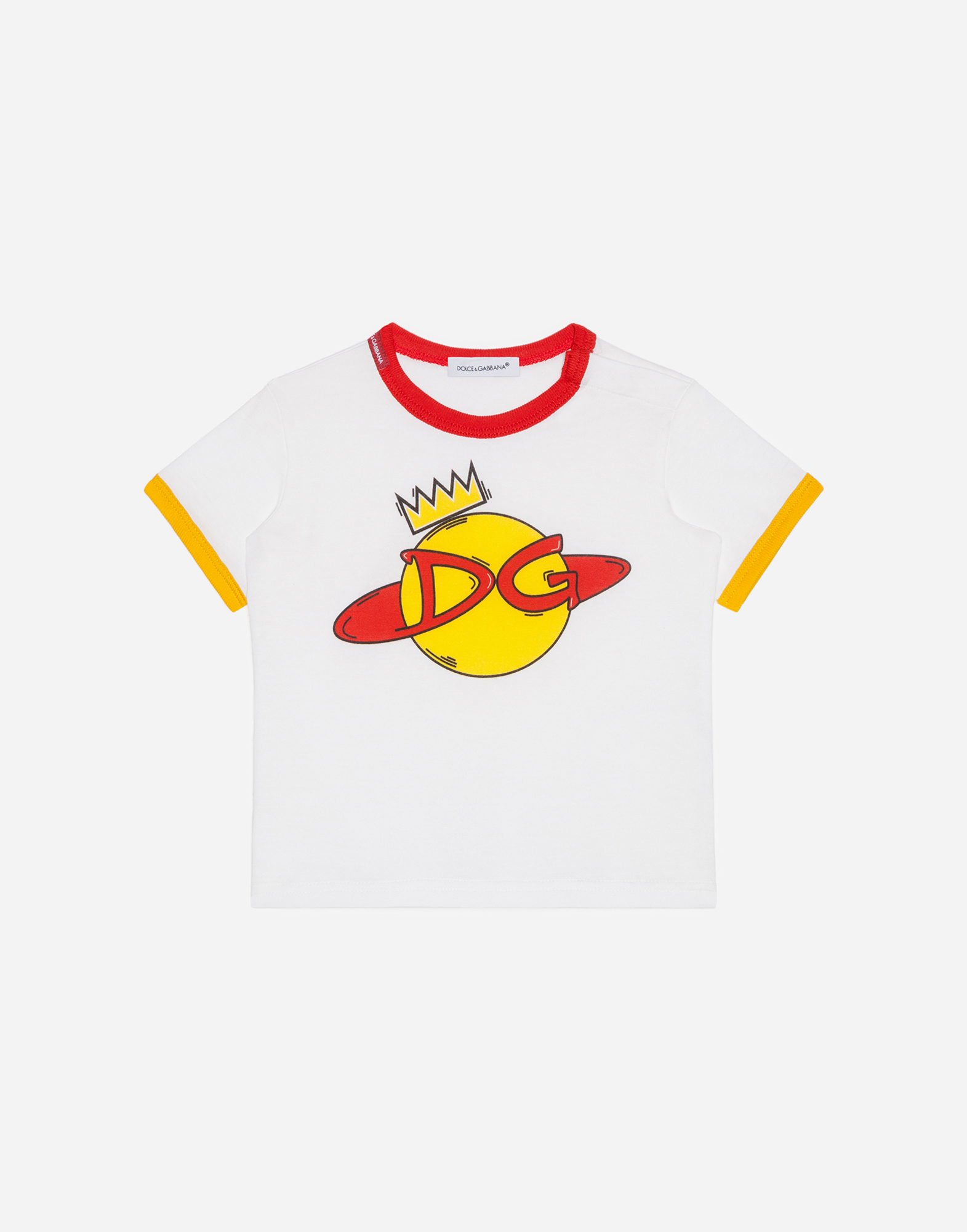 Dolce & Gabbana Kids' Jersey T-shirt With Dg Disco Print