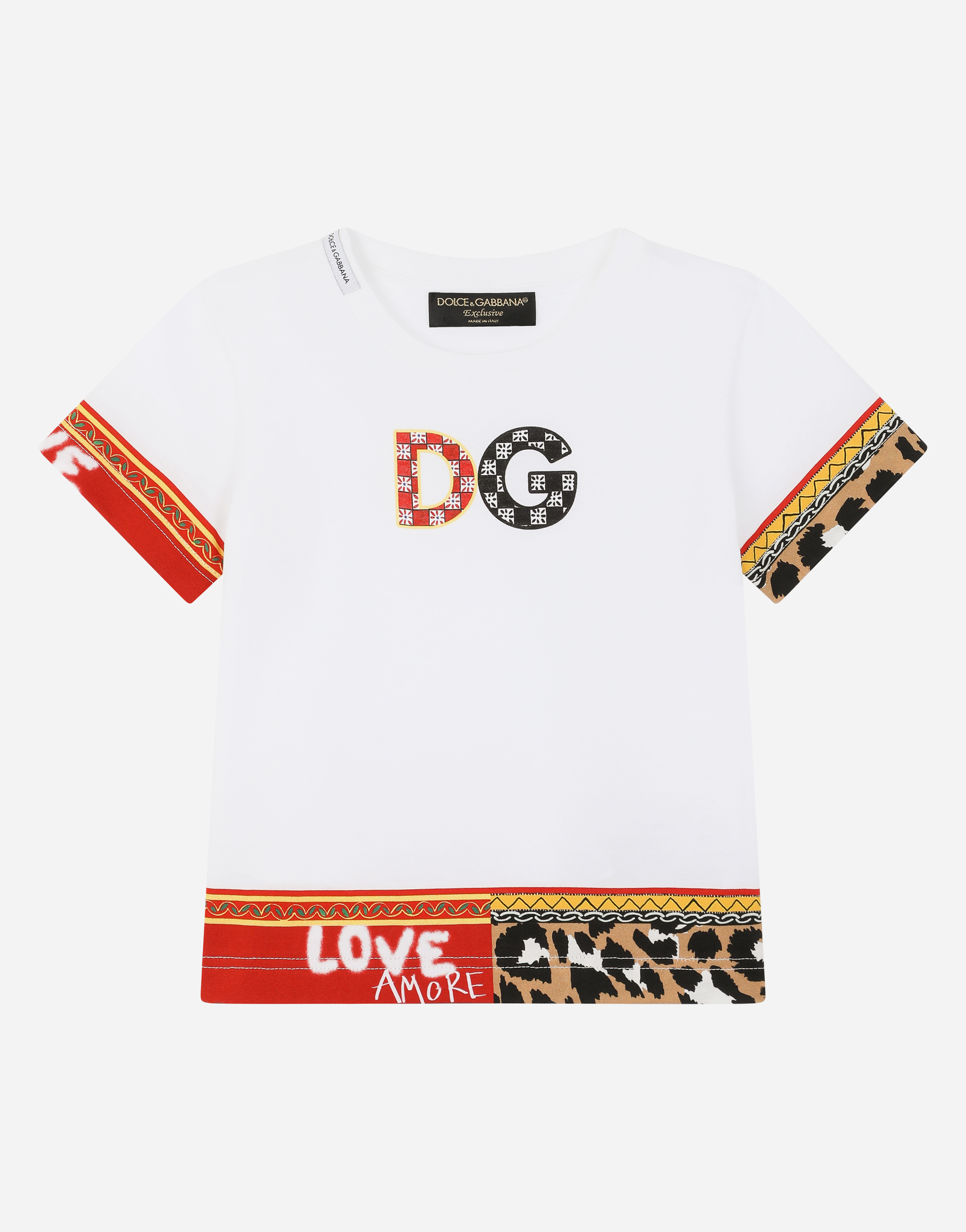 DOLCE & GABBANA Jersey t-shirt with carretto patchwork print