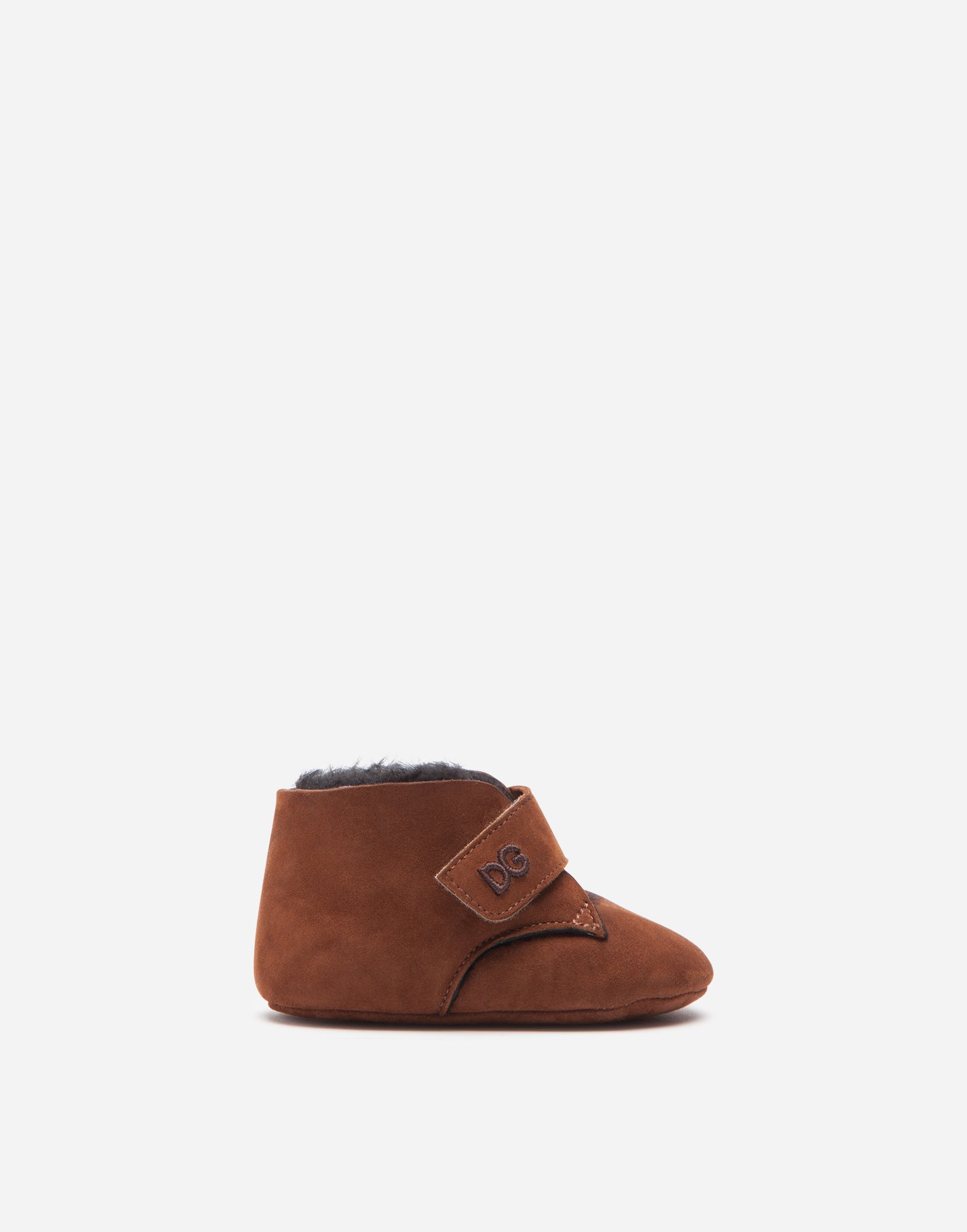 DOLCE & GABBANA Suede booties with DG logo