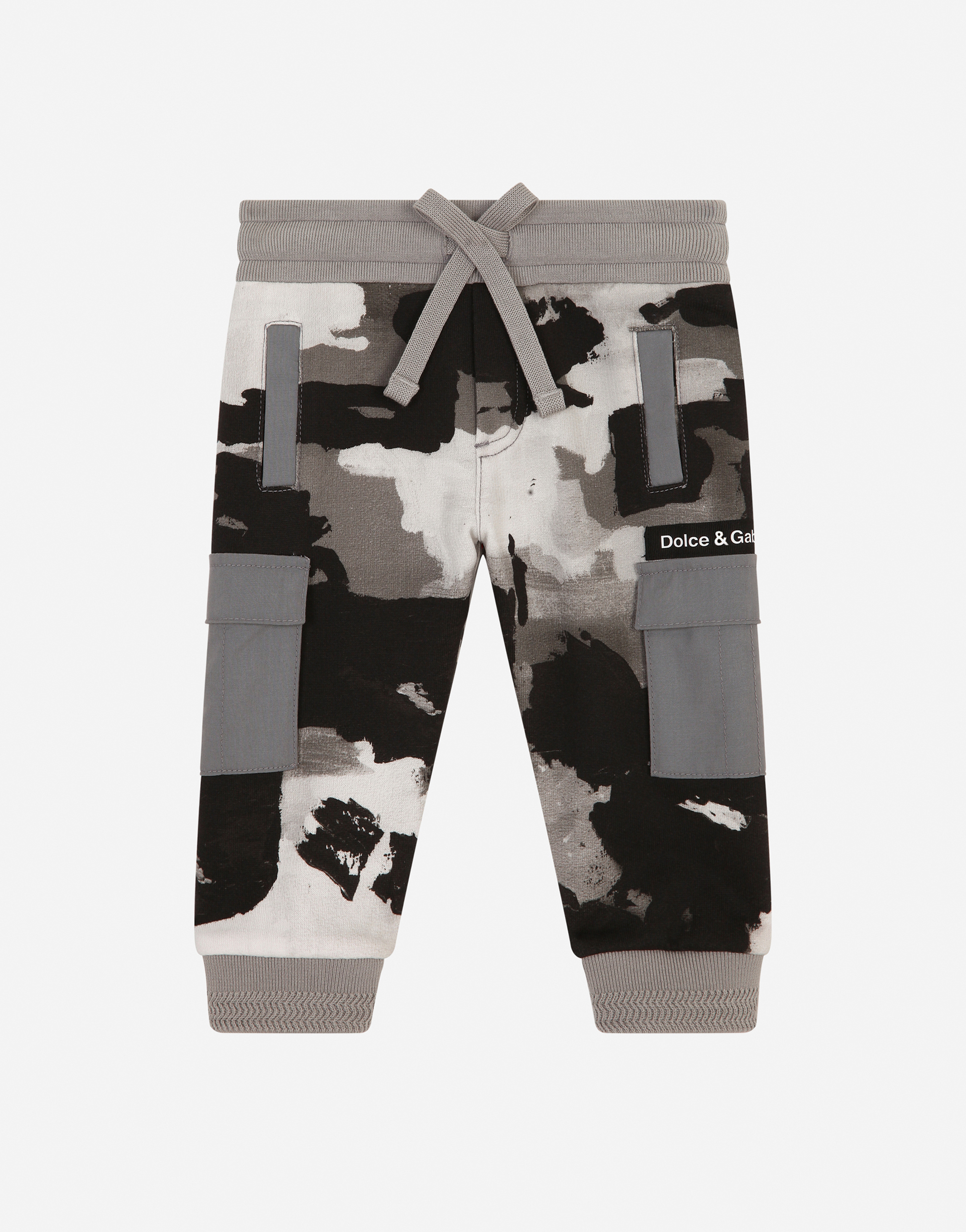 DOLCE & GABBANA Jersey jogging pants with camouflage print