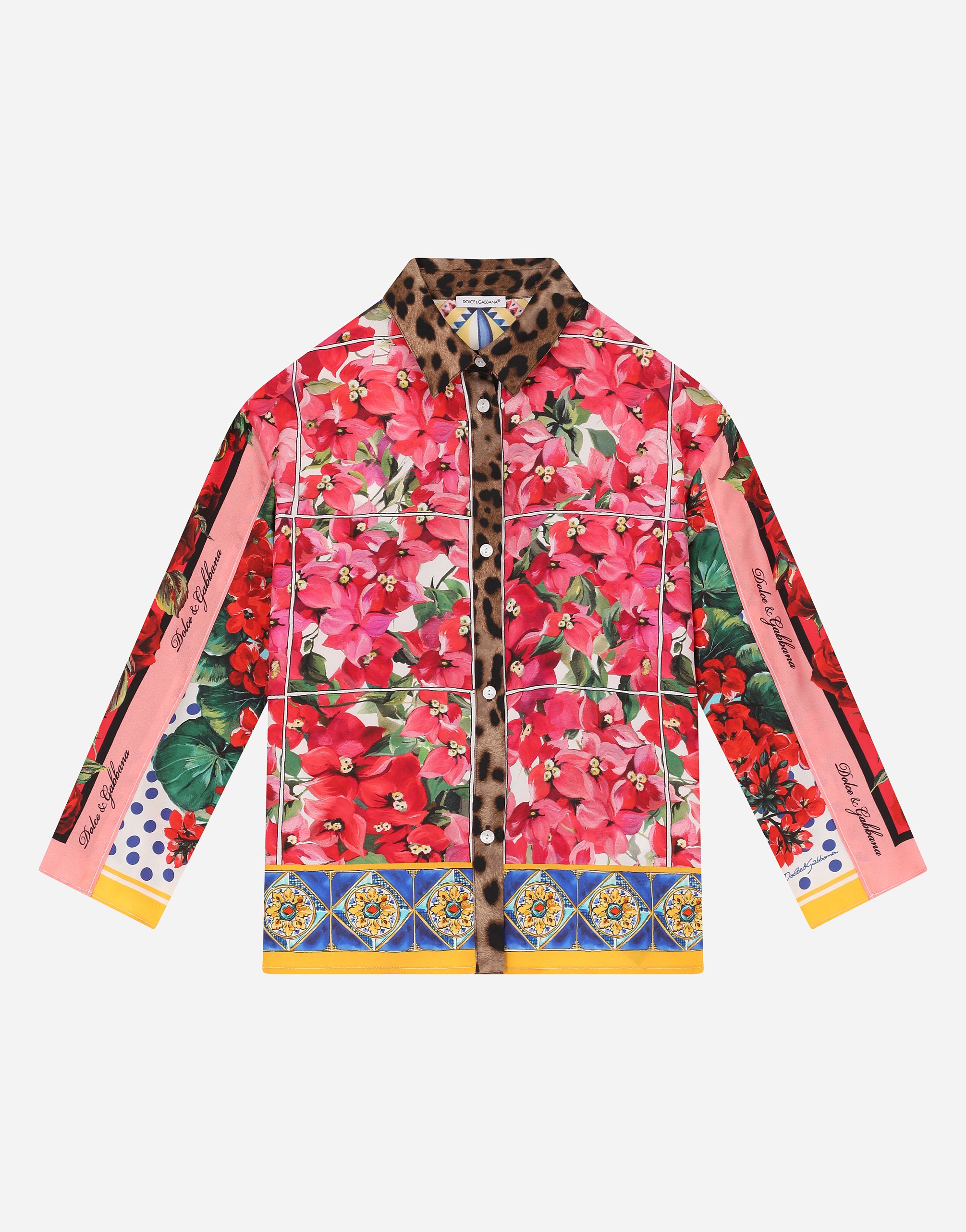 Dolce & Gabbana Kids' Twill Patchwork Shirt