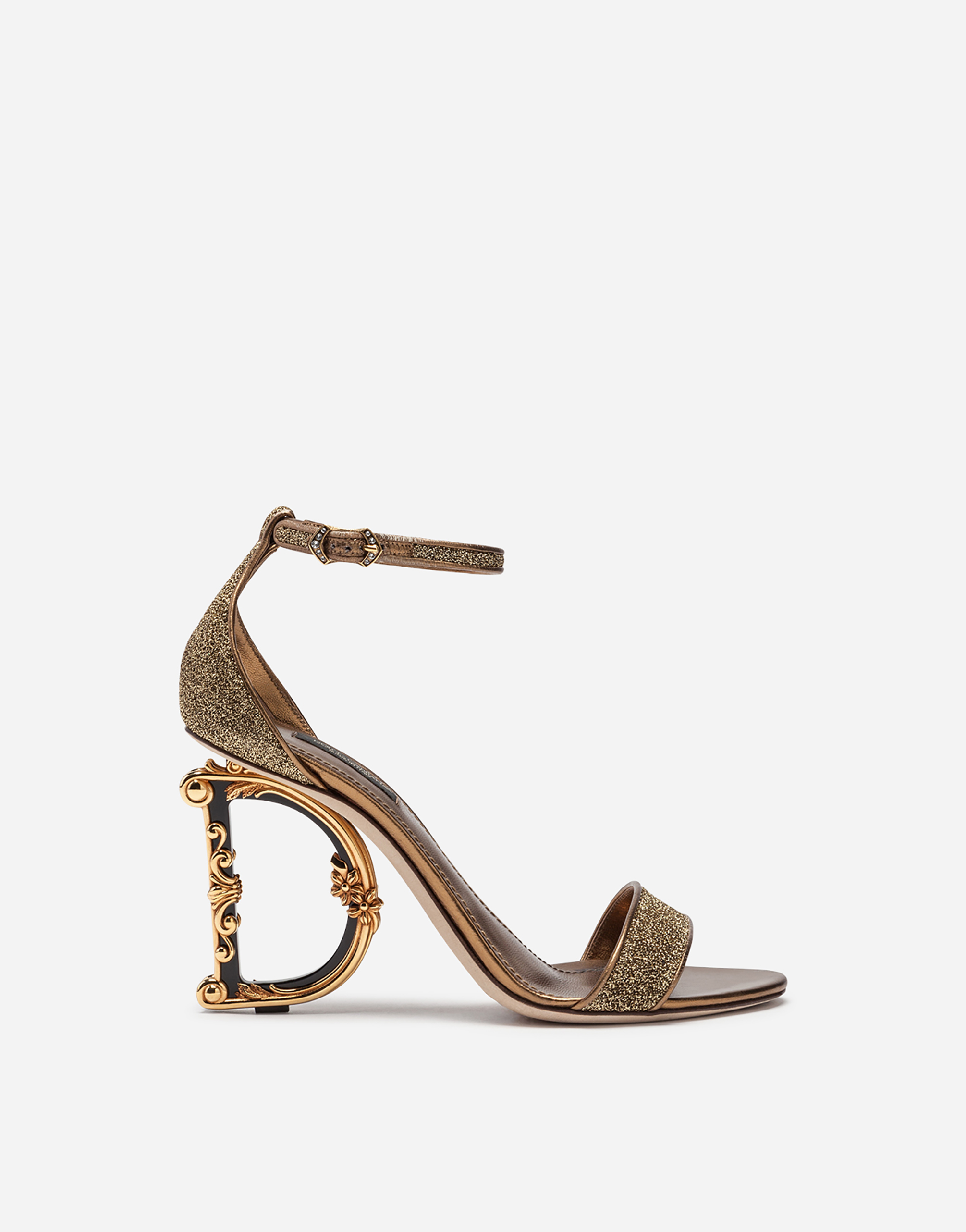 dolce and gabbana heels gold