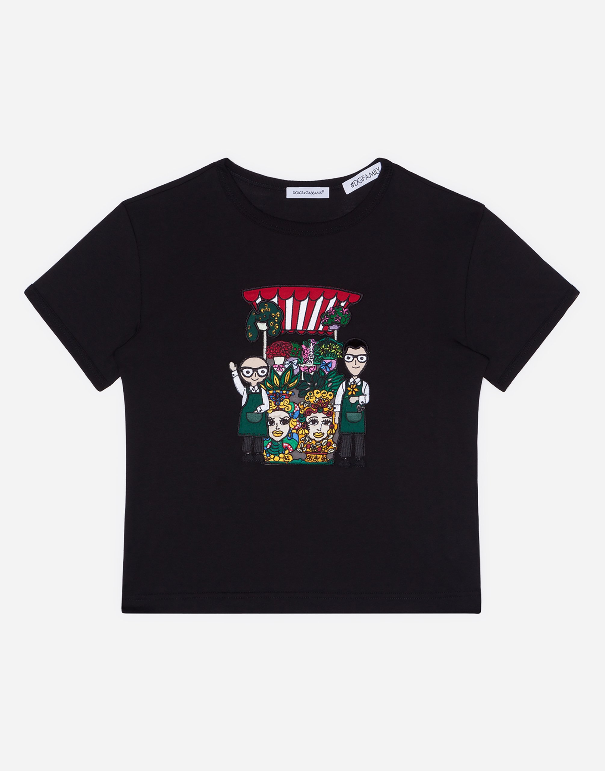 Dolce & Gabbana Kids' Jersey T-shirt With Dg Family Florists