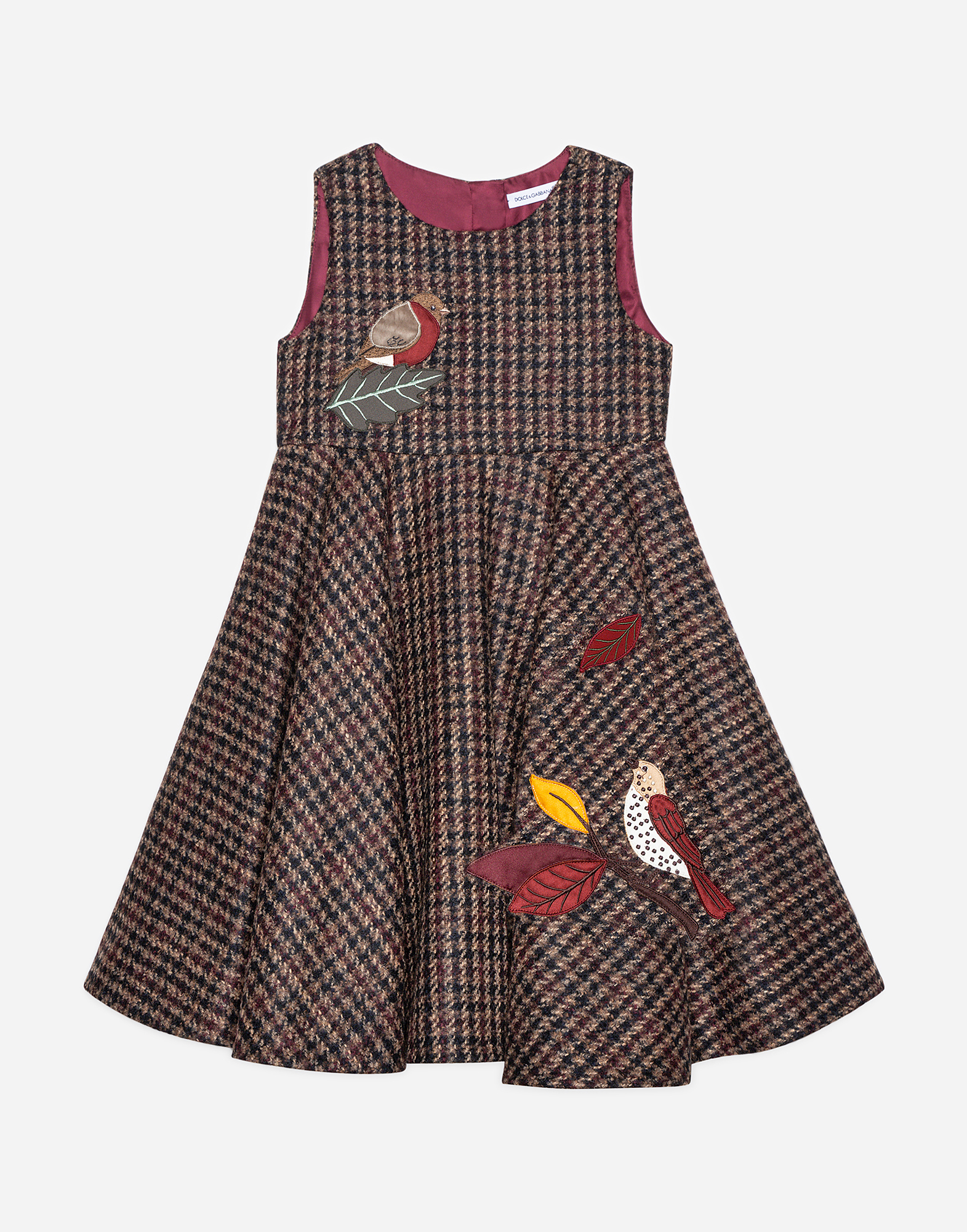 Dolce & Gabbana Kids' Houndstooth Midi Dress
