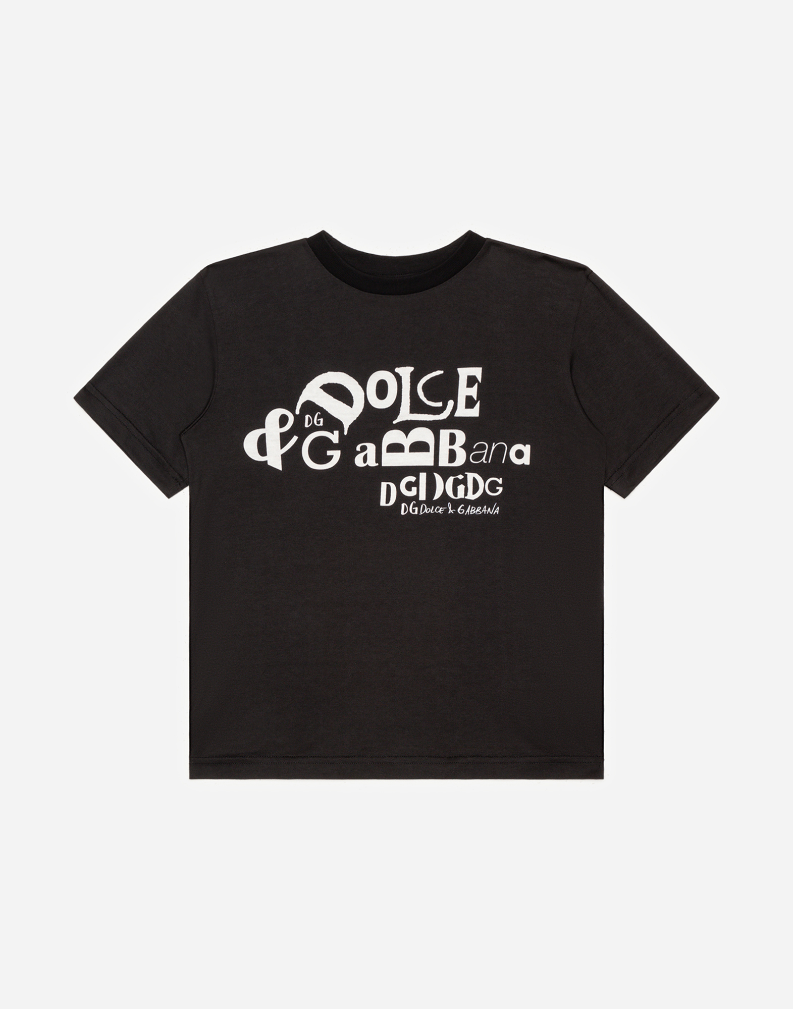 Dolce & Gabbana Kids' Jersey T-shirt With Logo Print