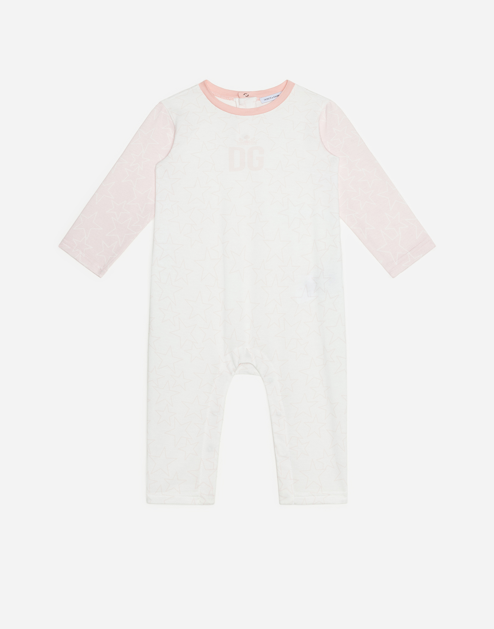 DOLCE & GABBANA Jersey tracksuit with star print and pink bottom