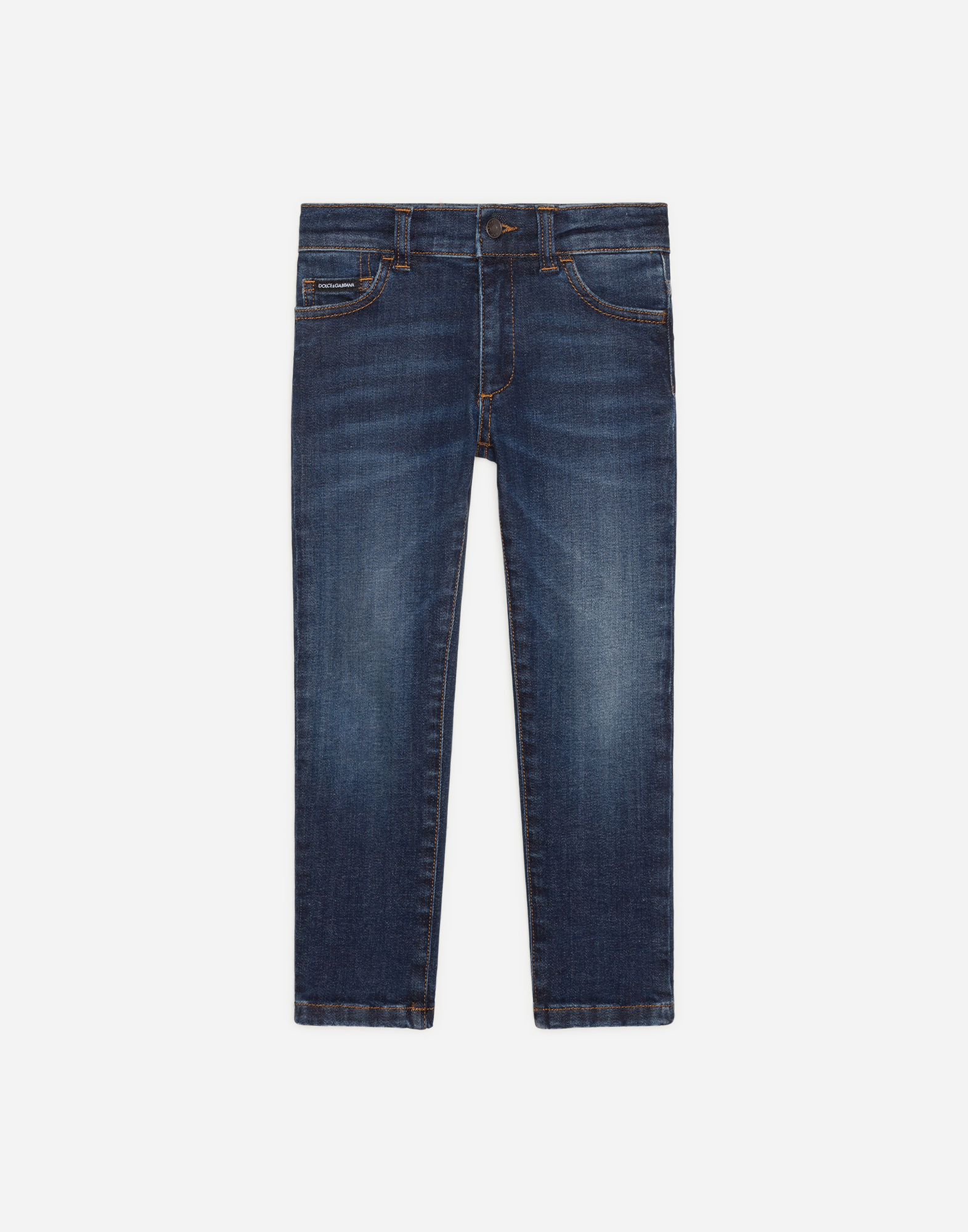 DOLCE & GABBANA Stretch slim-fit jeans with embroidered DG logo