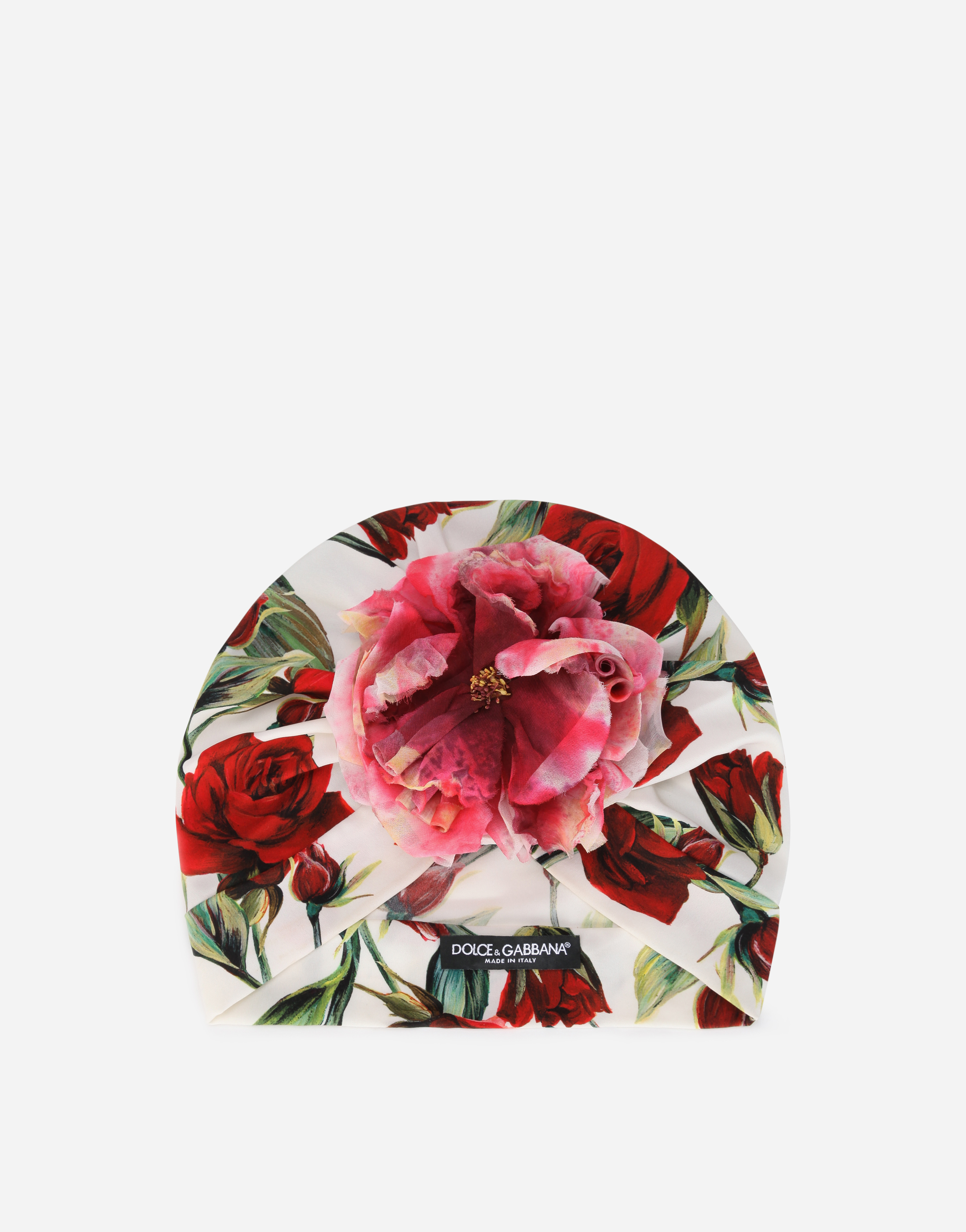 Dolce & Gabbana Charmeuse Turban With Floral Appliqués