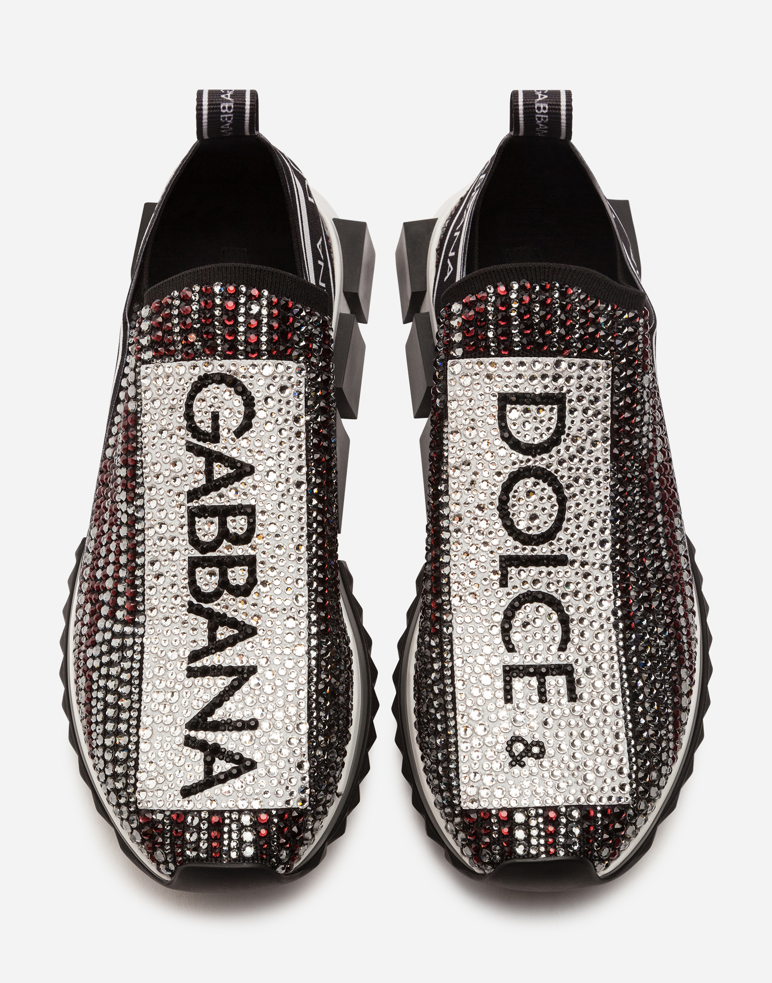 dolce and gabbana sorrento sneakers with rhinestones