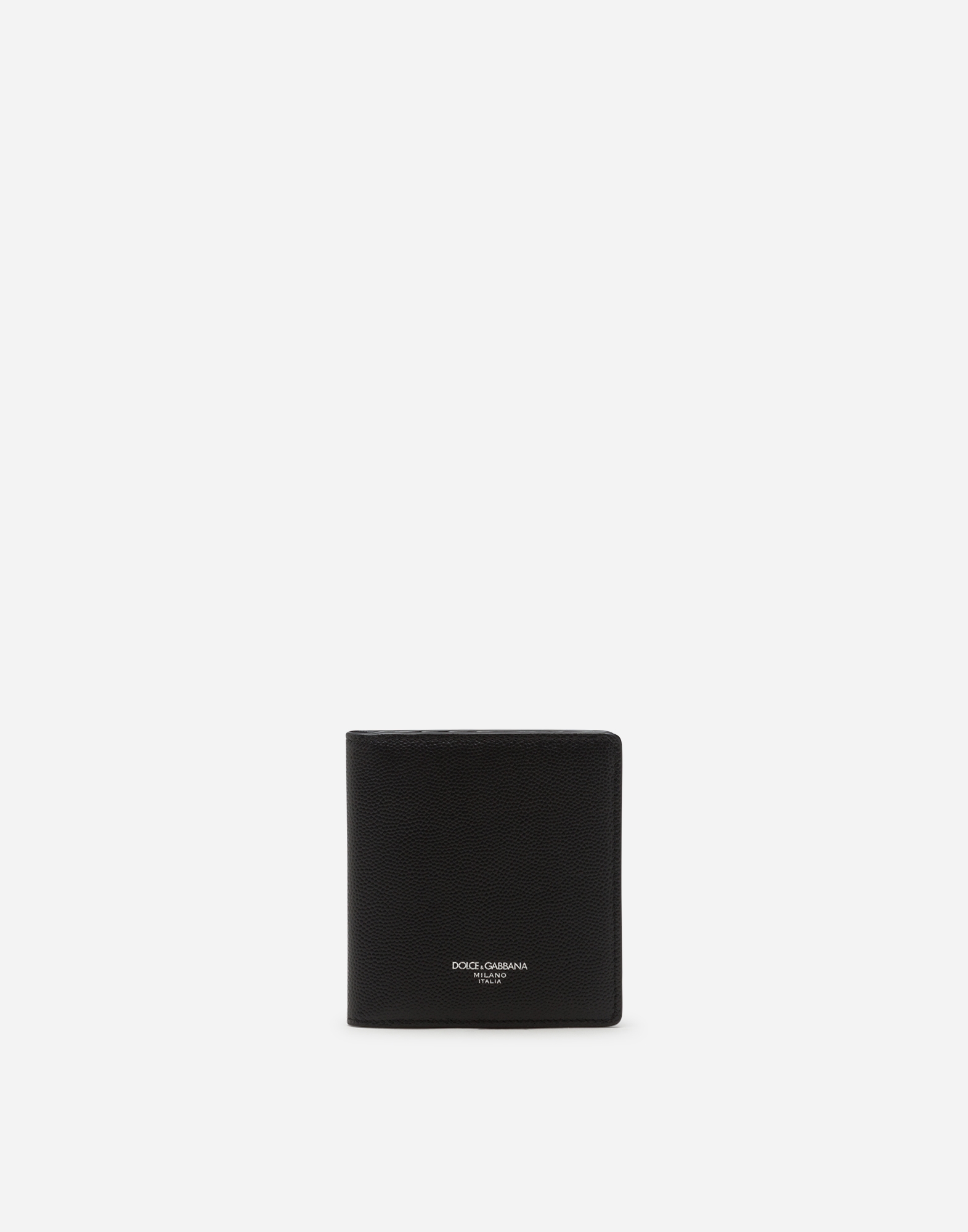 Dolce & Gabbana Sunray Calfskin Bifold Card Holder With Heat-pressed Logo