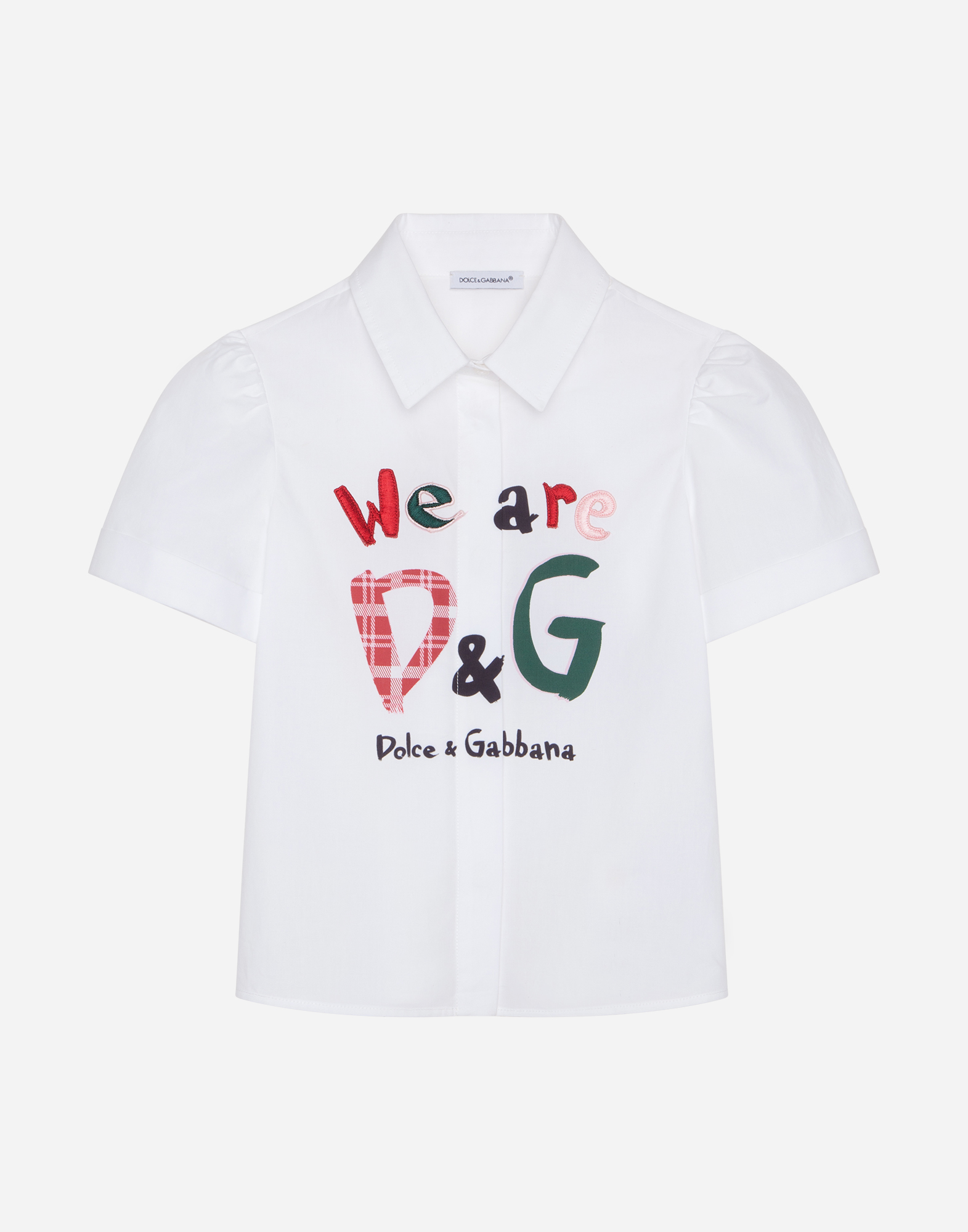 Dolce & Gabbana Kids' Short-sleeved Poplin Shirt