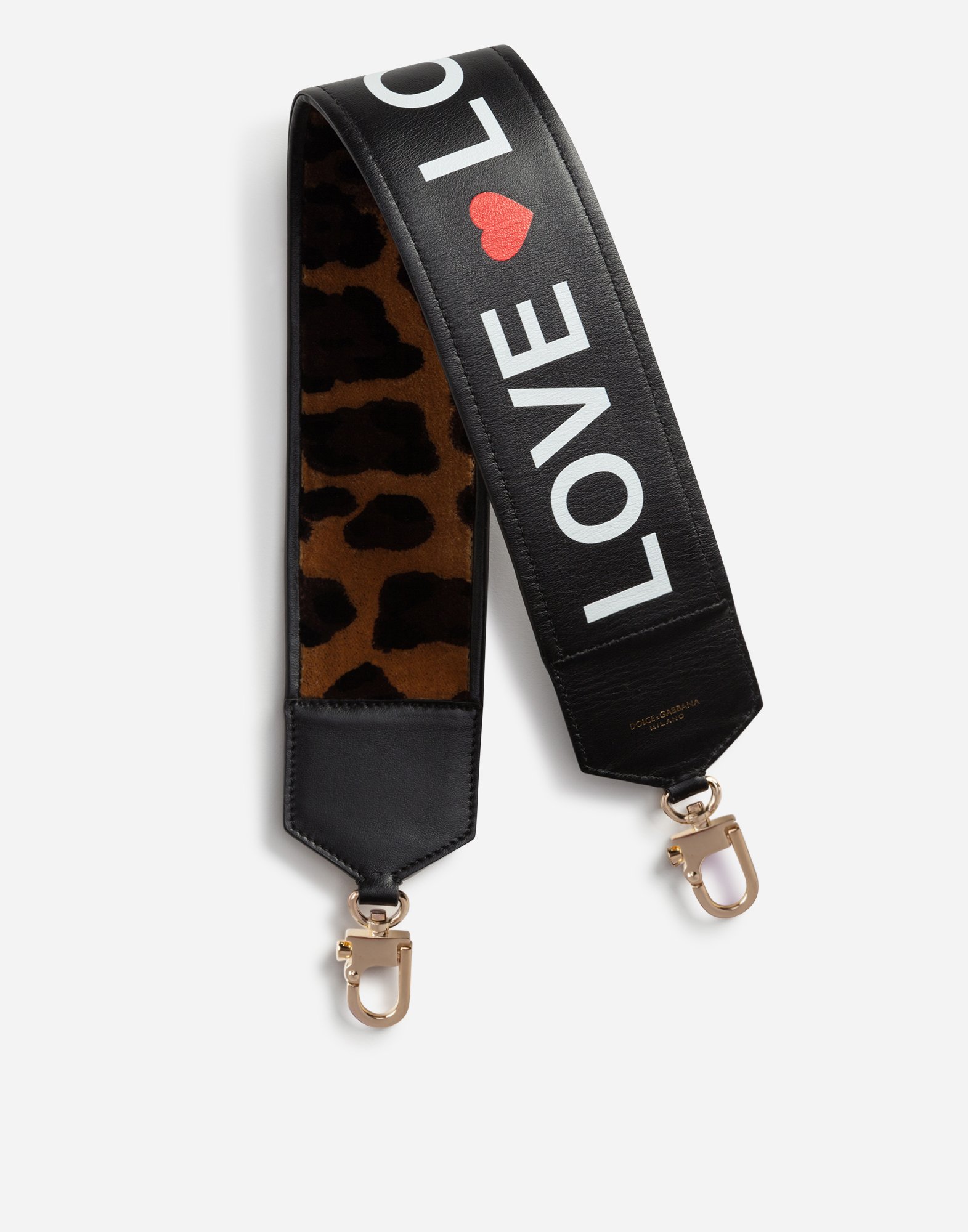 Dolce & Gabbana Leopard-print Velvet Stitch And Calfskin Strap