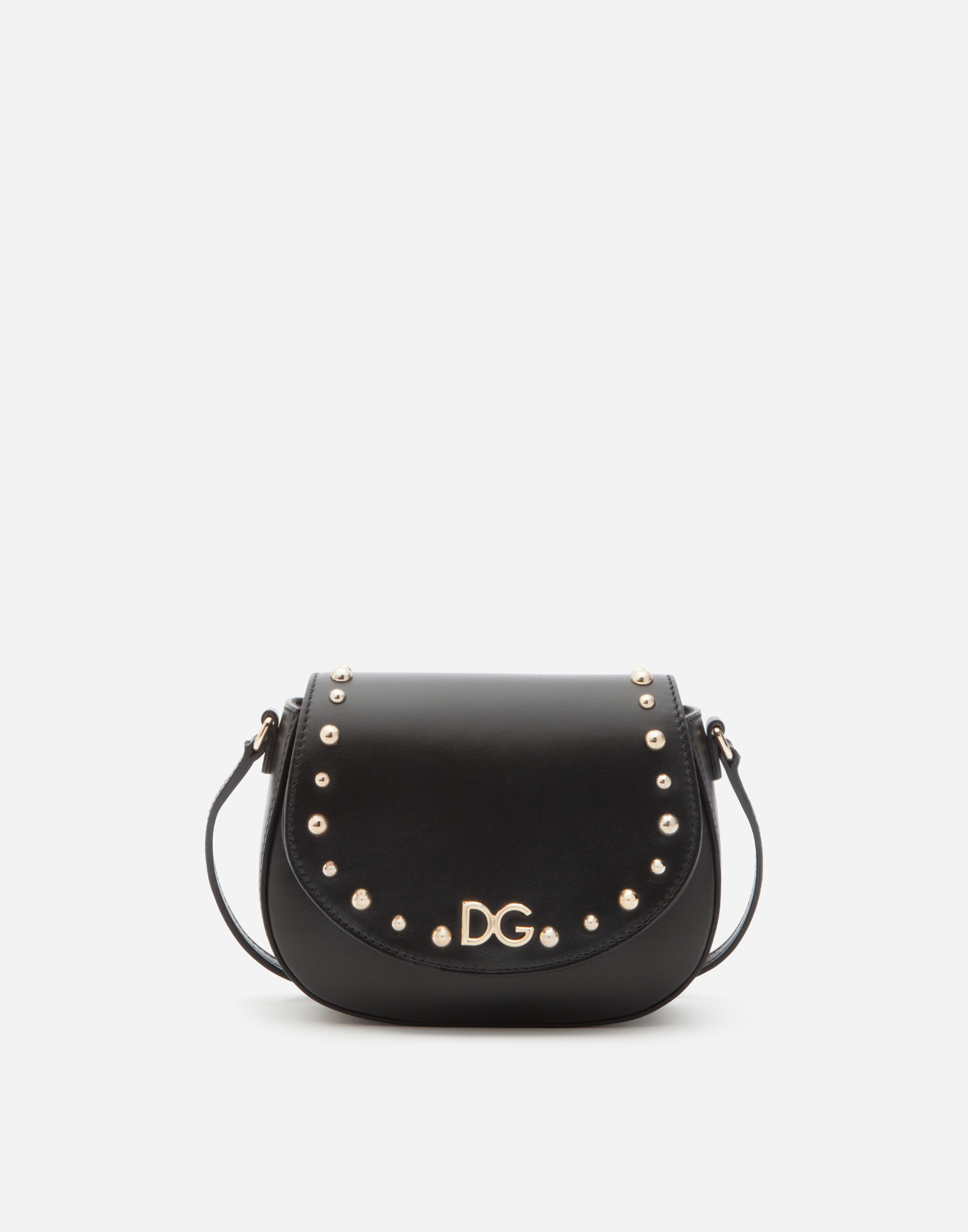 DOLCE & GABBANA Calfskin crossbody bag with DG logo