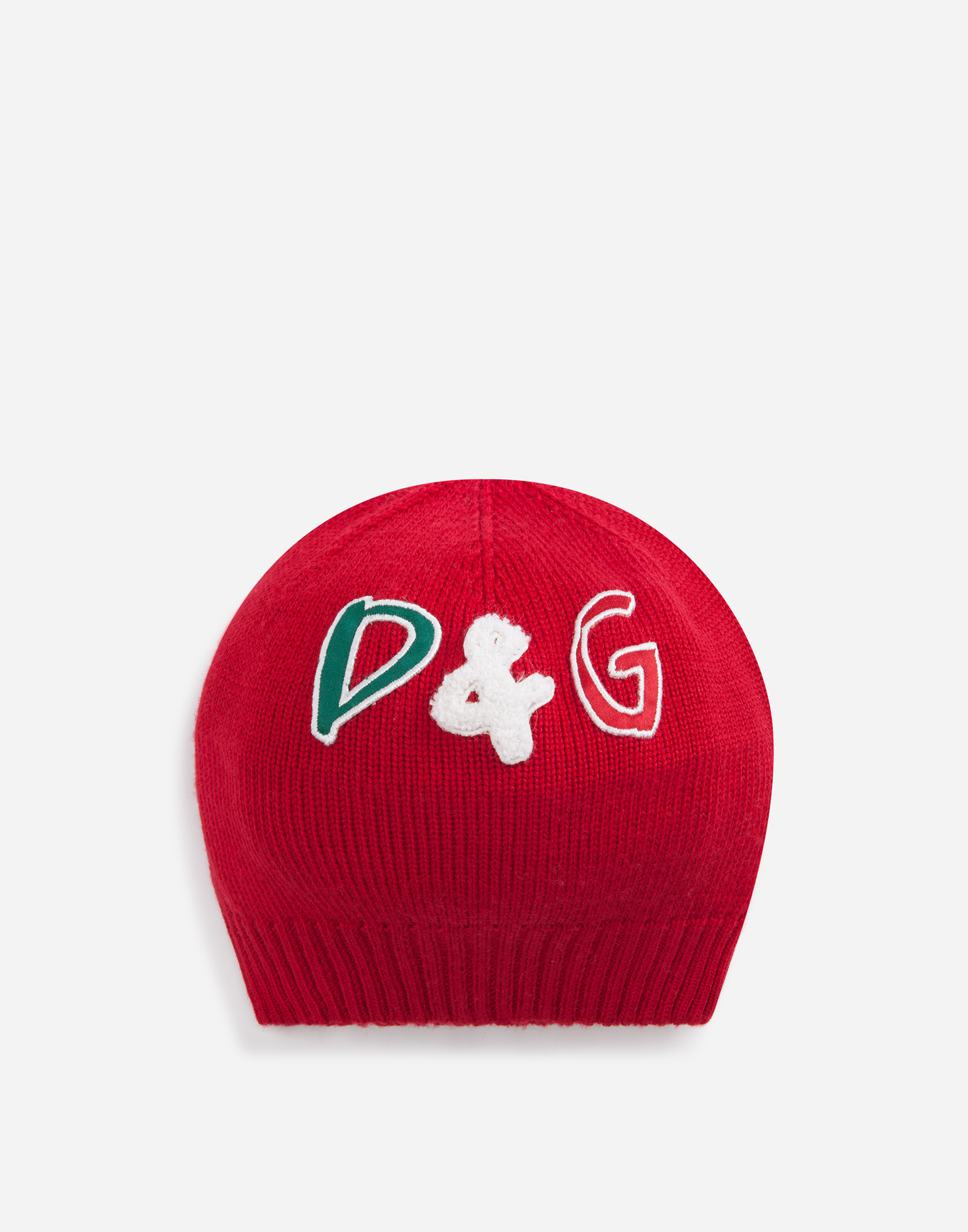 DOLCE & GABBANA Wool hat with D&G patch embellishment