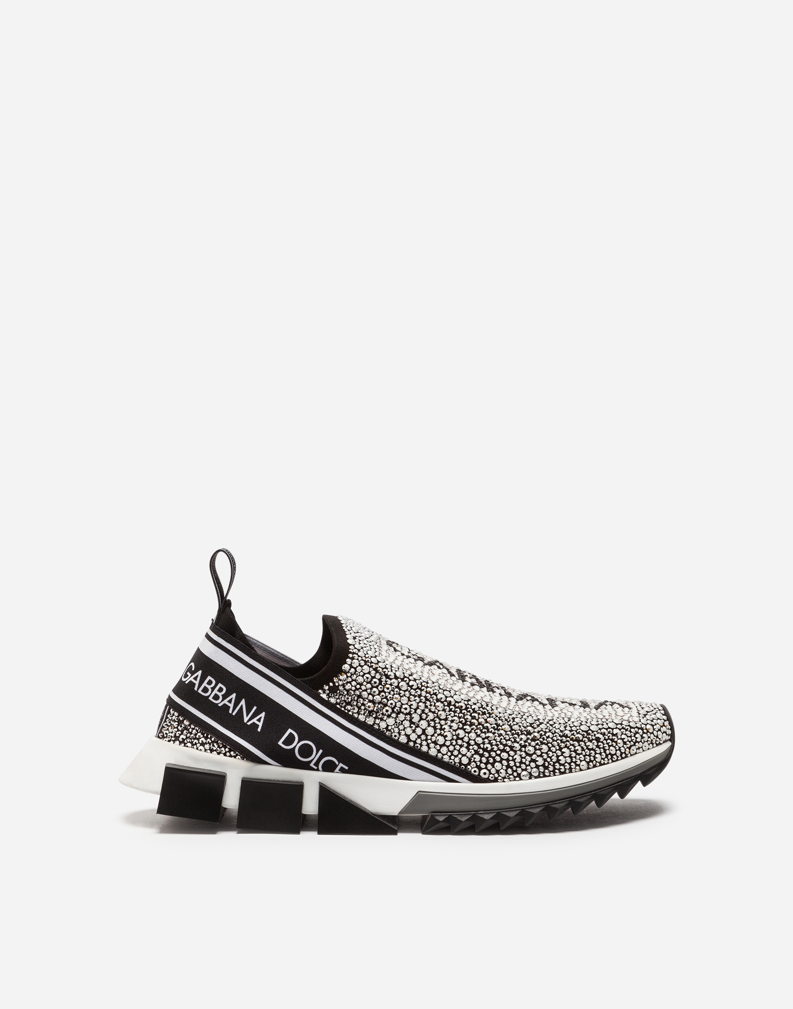 dolce and gabbana silver sneakers