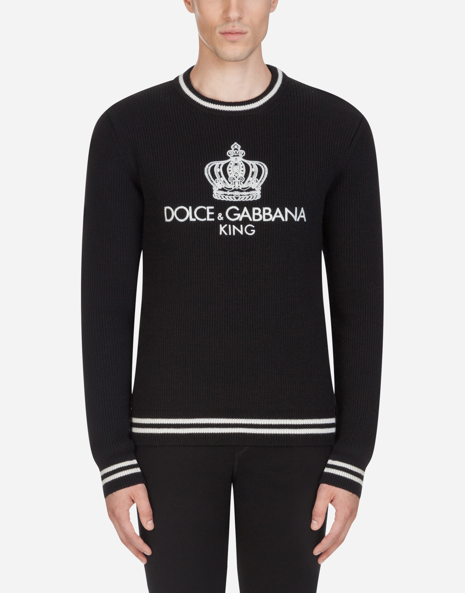 dolce and gabbana crew neck sweater