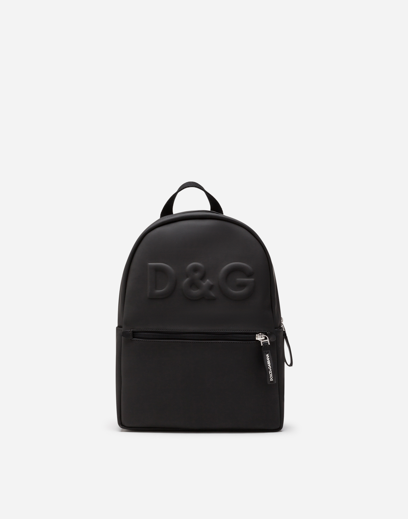 Dolce & Gabbana Neoprene Backpack With Heat-stamped Logo In Black