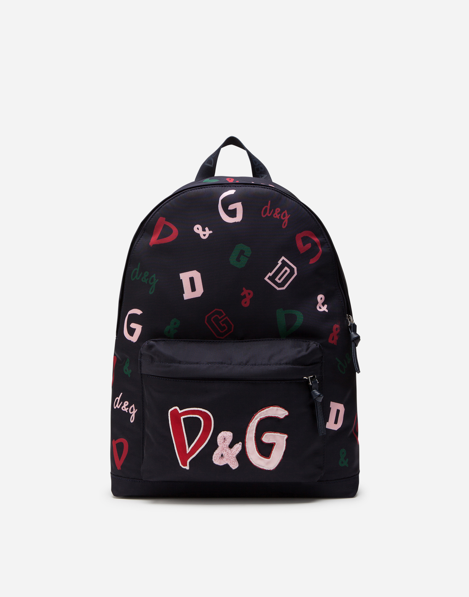 DOLCE & GABBANA Nylon backpack with D&G print