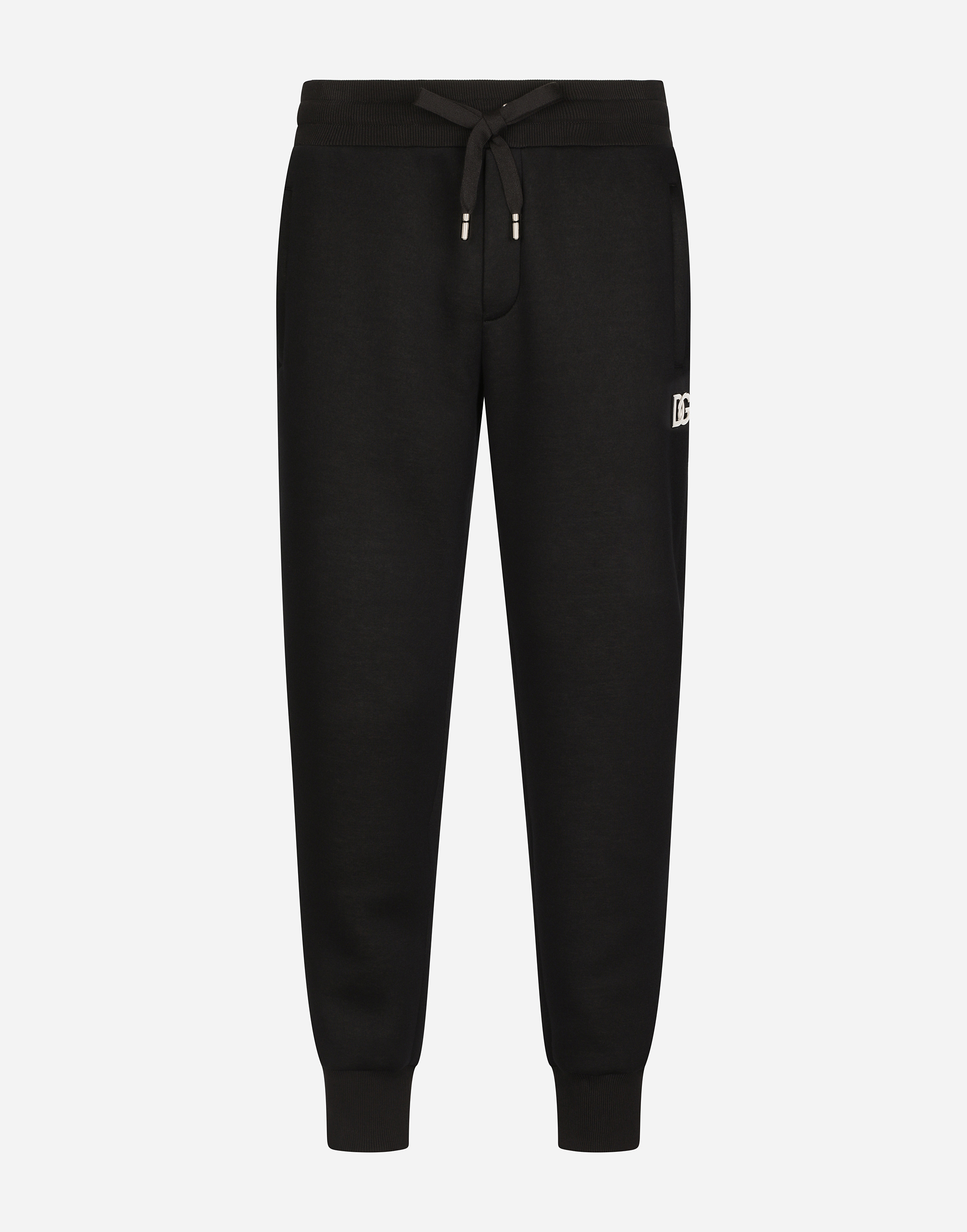 Technical jersey jogging pants with patch in Multicolor