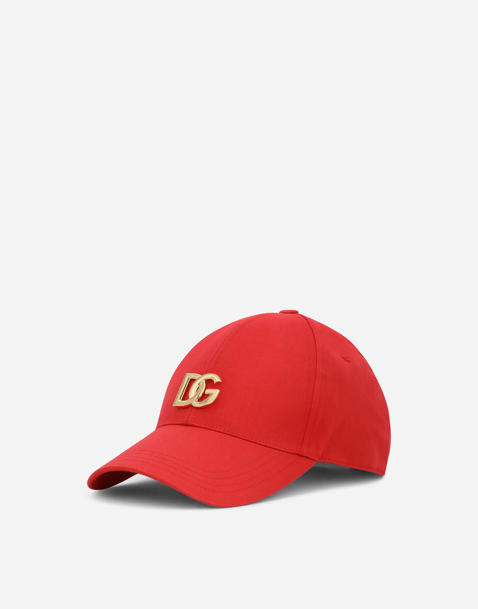 Cotton baseball cap with DG patch in Red