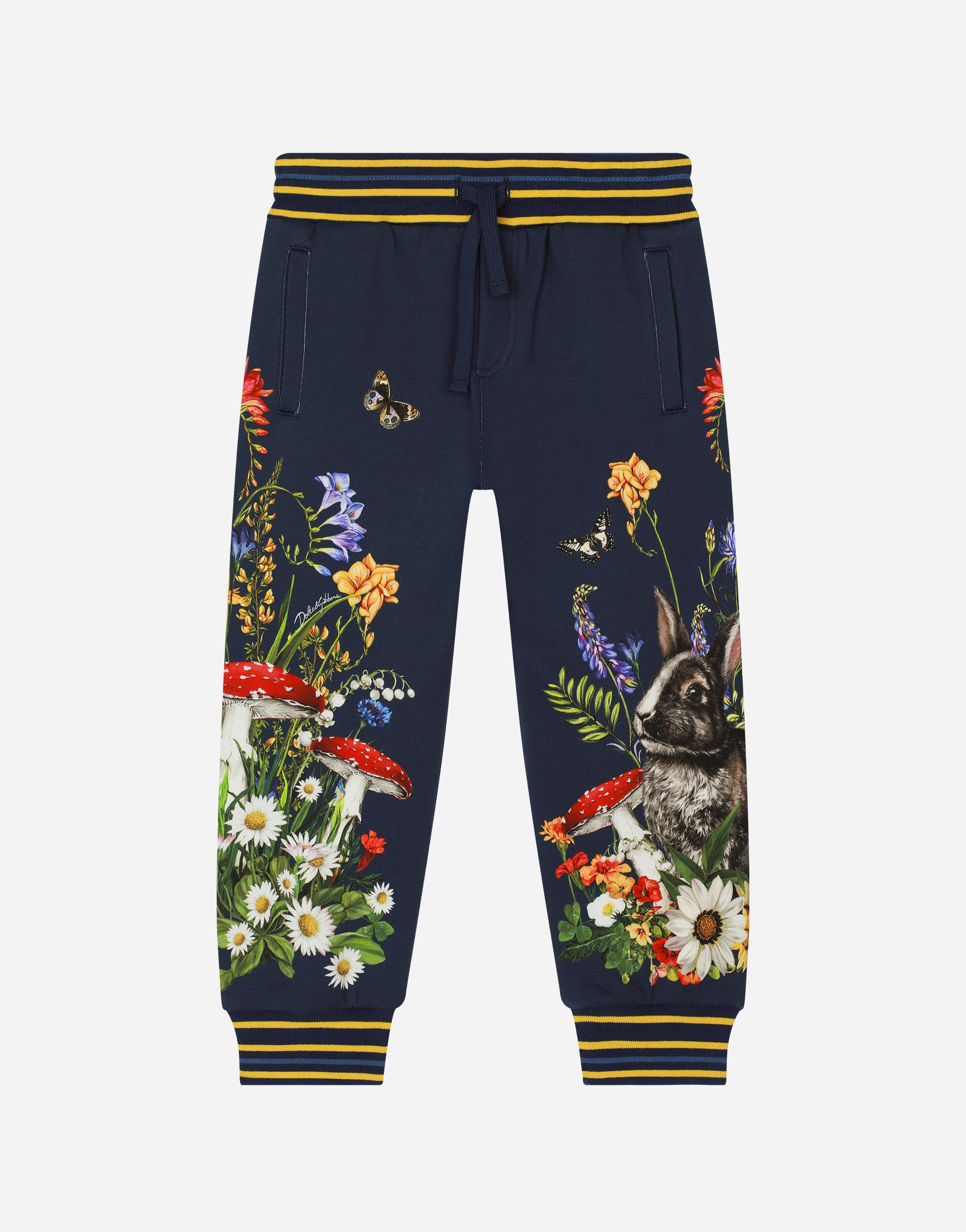 Rabbit-print jersey jogging pants in Multicolor