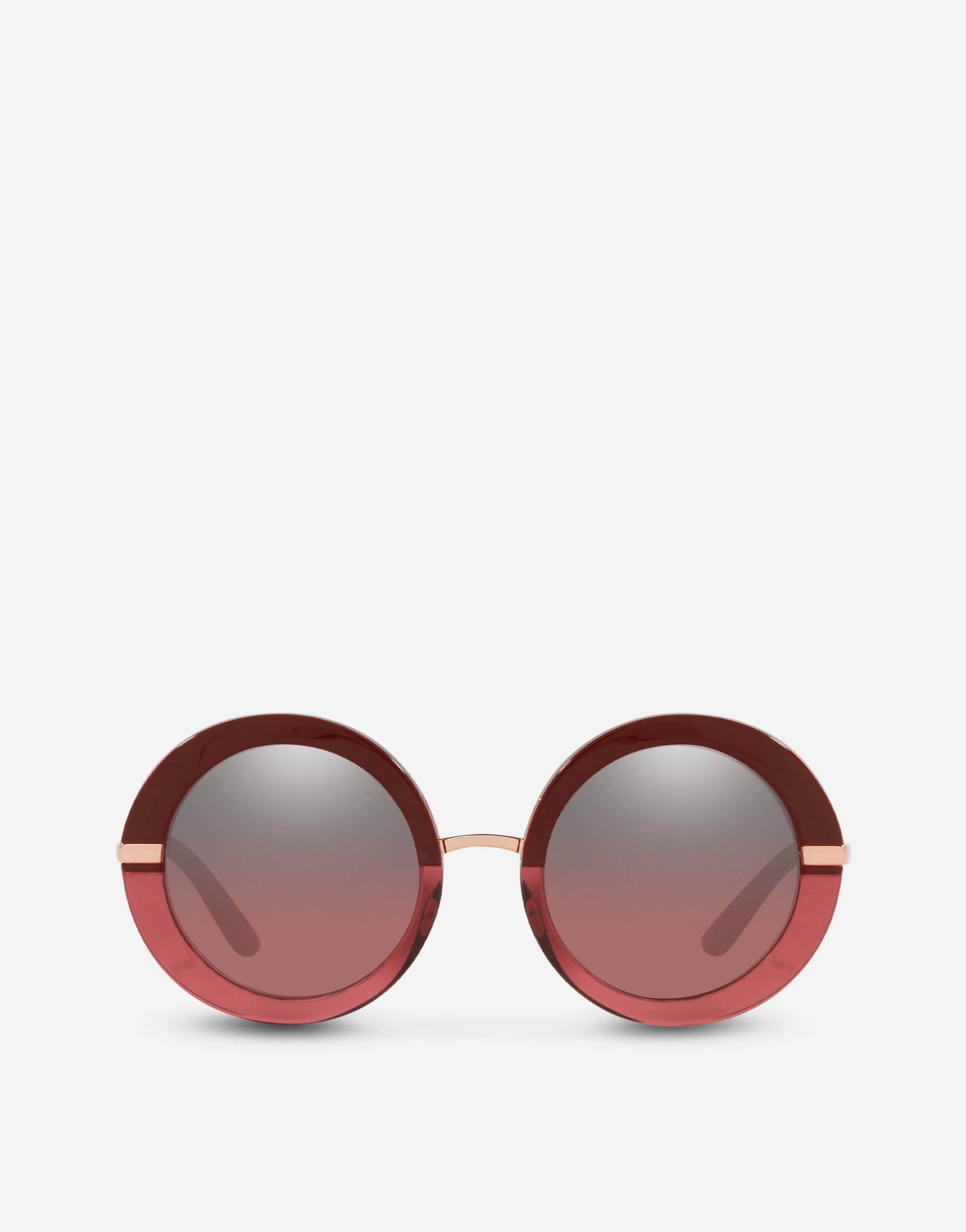 Half print sunglasses in Burgundy
