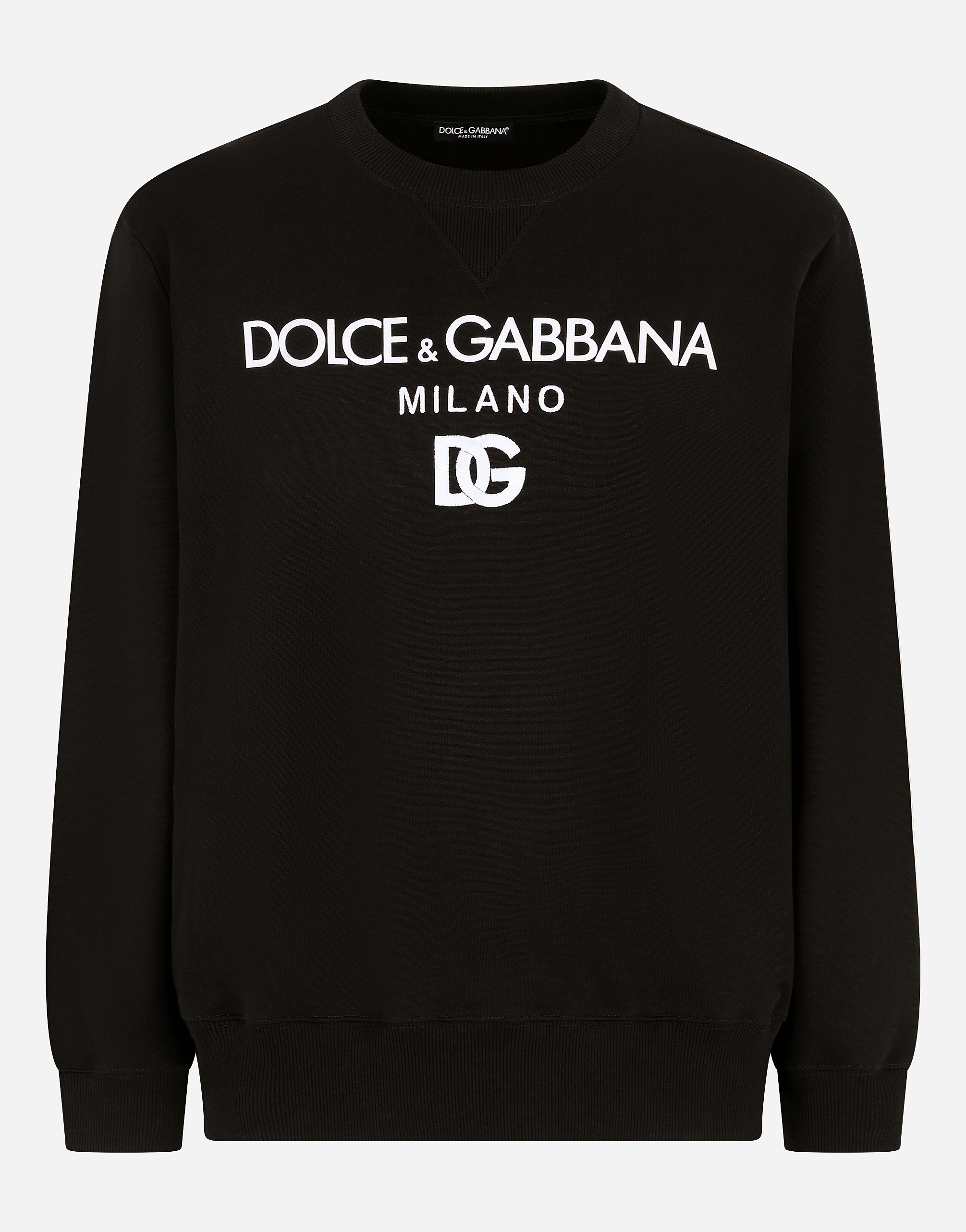 Jersey sweatshirt with DG embroidery in Black