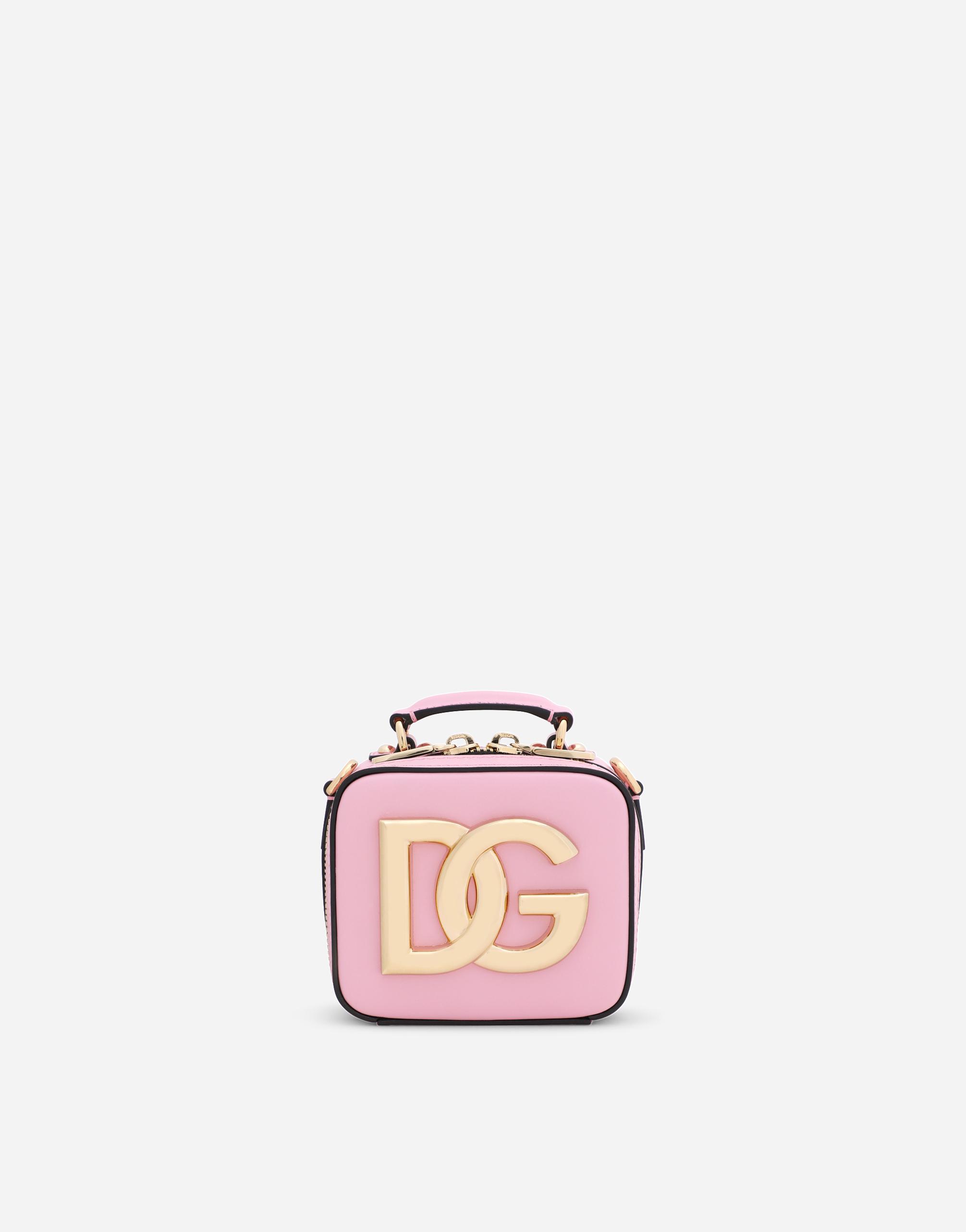 Calfskin 3.5 micro bag with DG logo in Pink