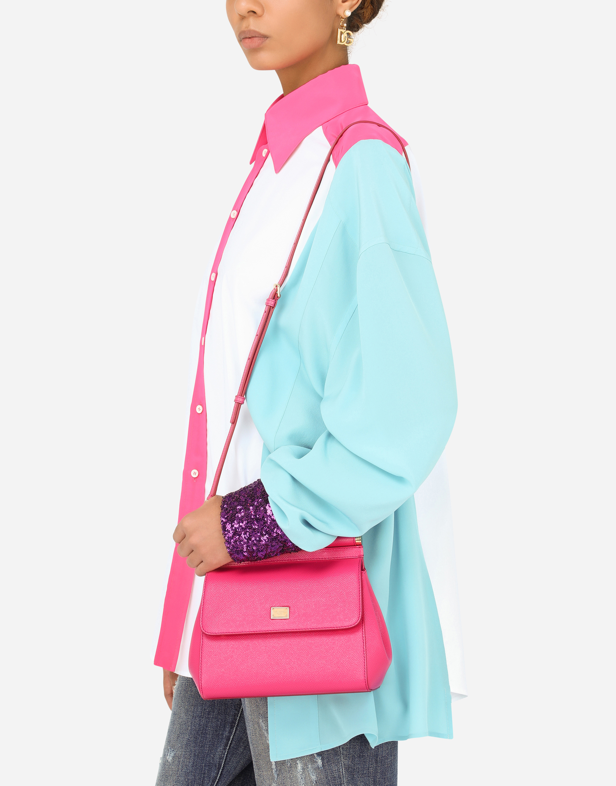 Medium Sicily handbag in Pink