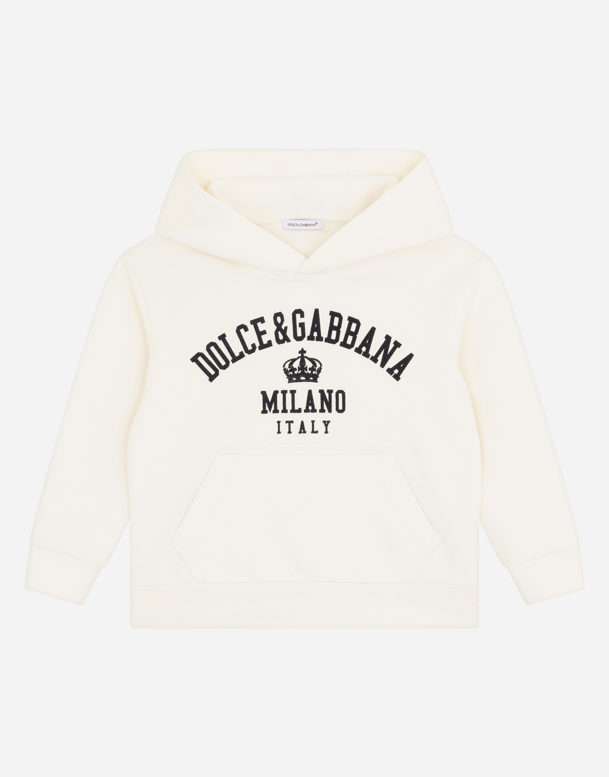 Hoodie with Dolce&Gabbana Milano print in White