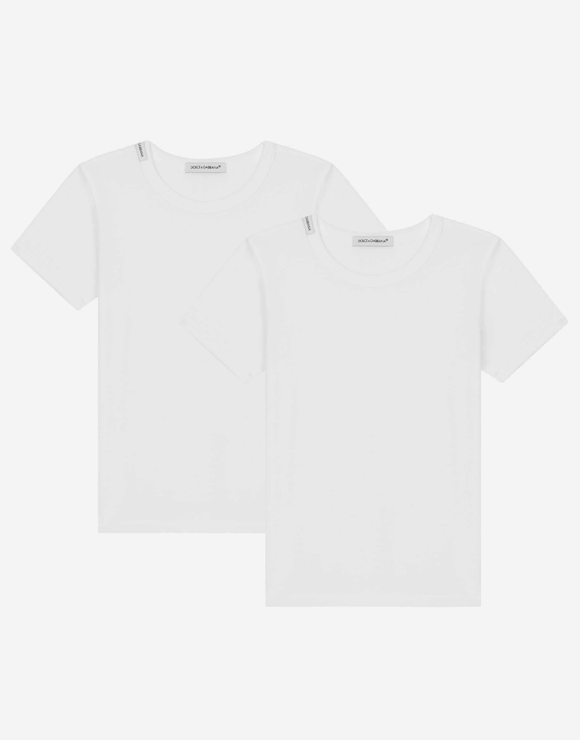 Short-sleeved jersey t-shirt two-pack in White