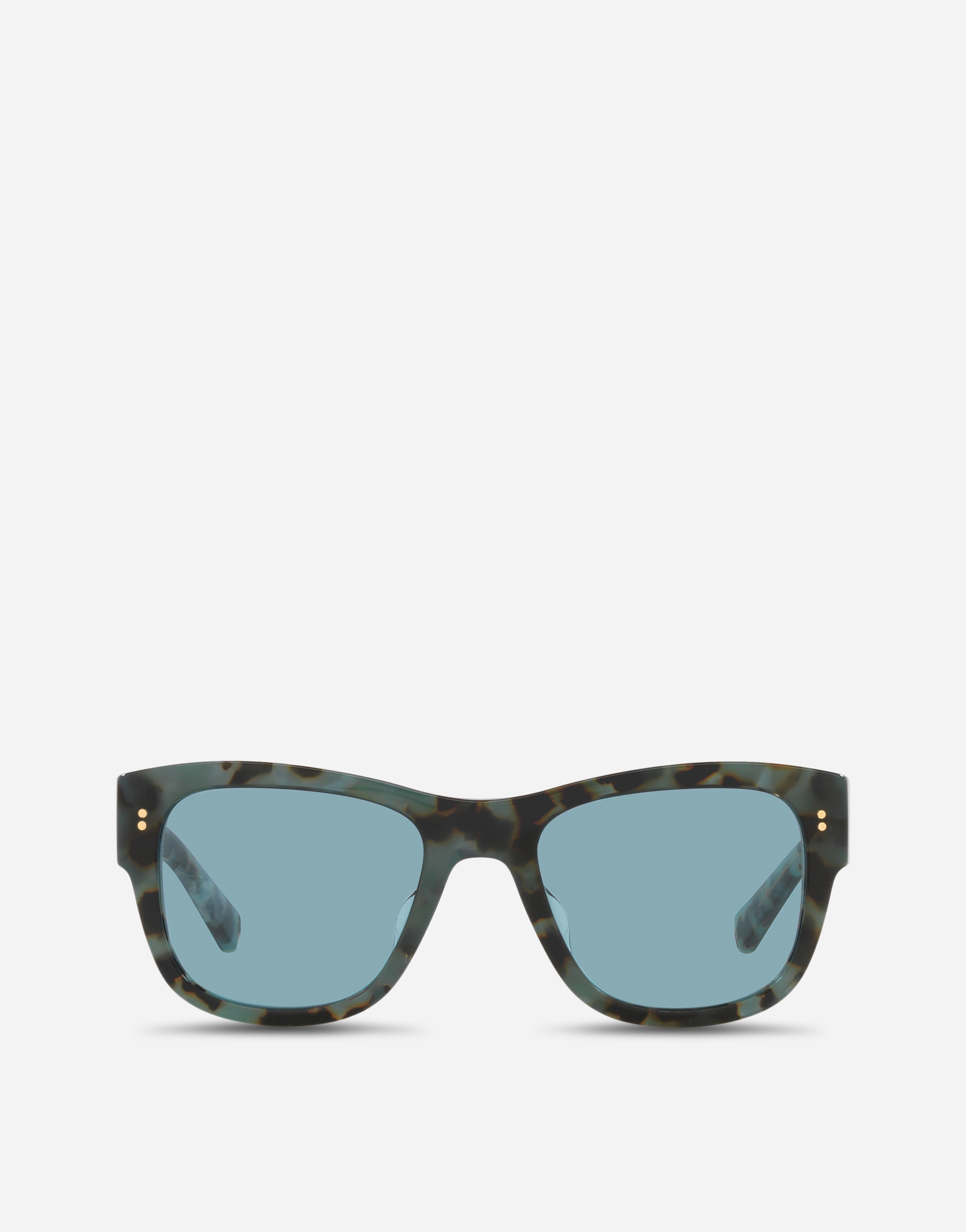Eccentric sartorial sunglasses in Blue Havana