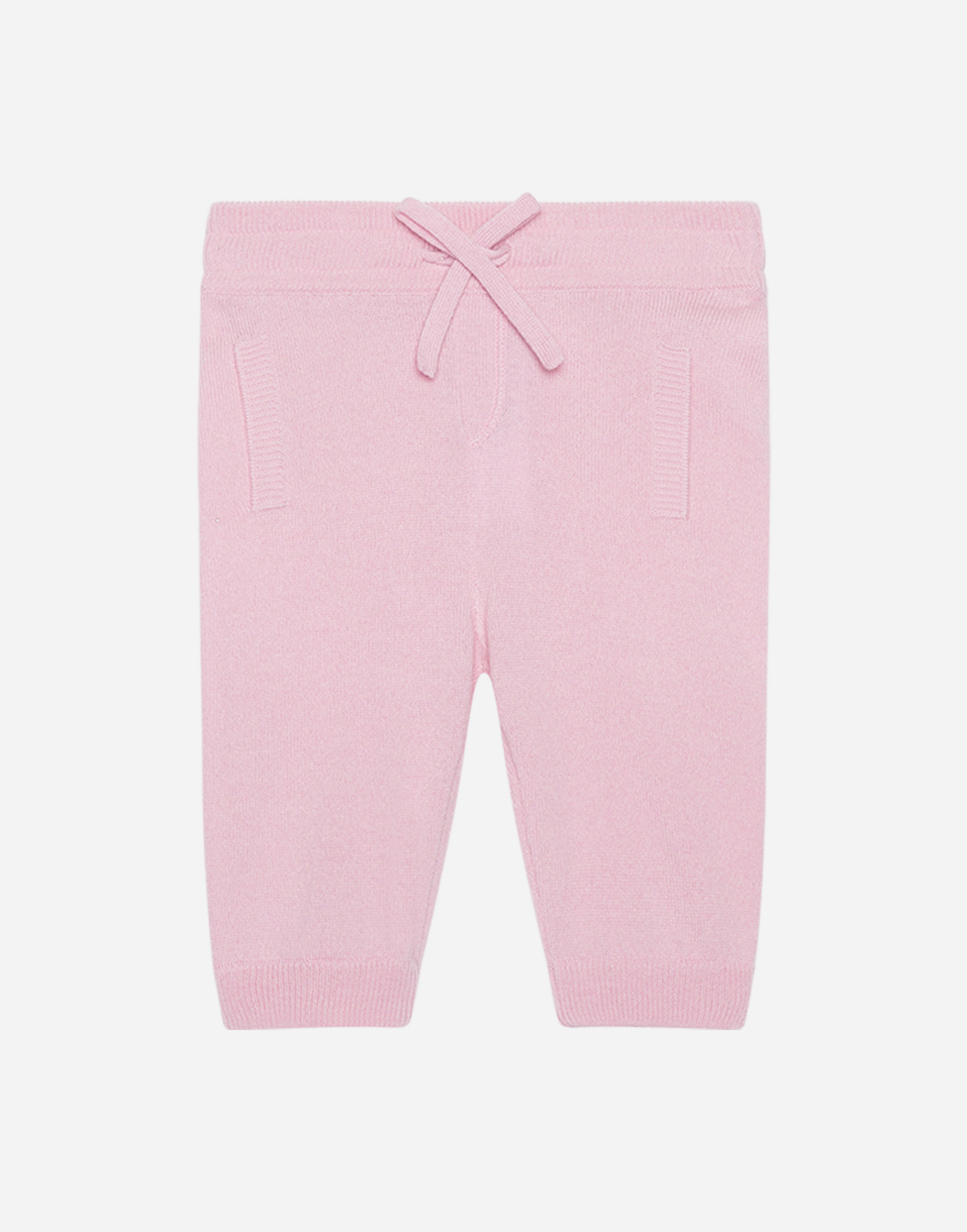 Cashmere jogging pants with heritage embroidery in Pink