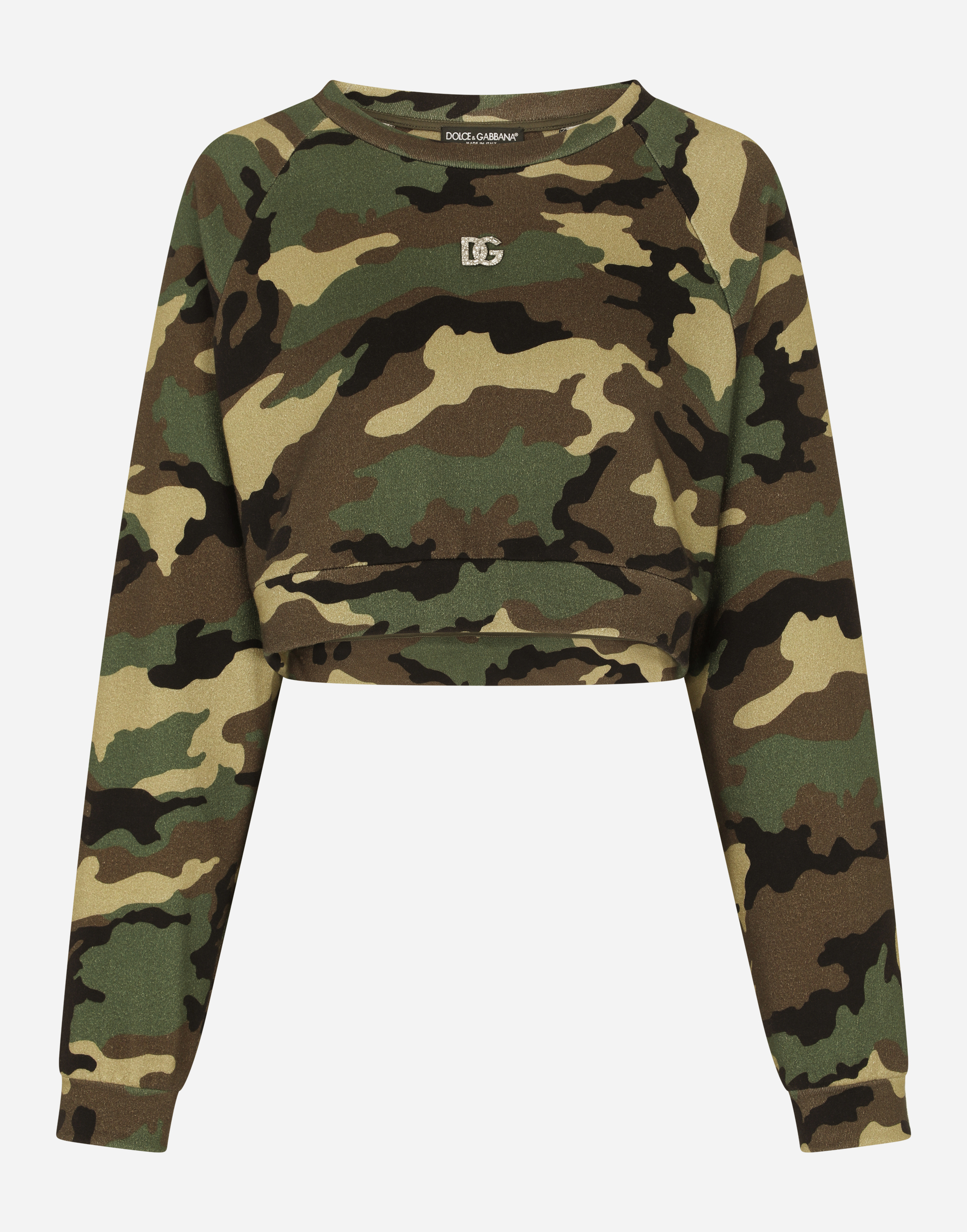 Camouflage-print jersey sweatshirt in Multicolor