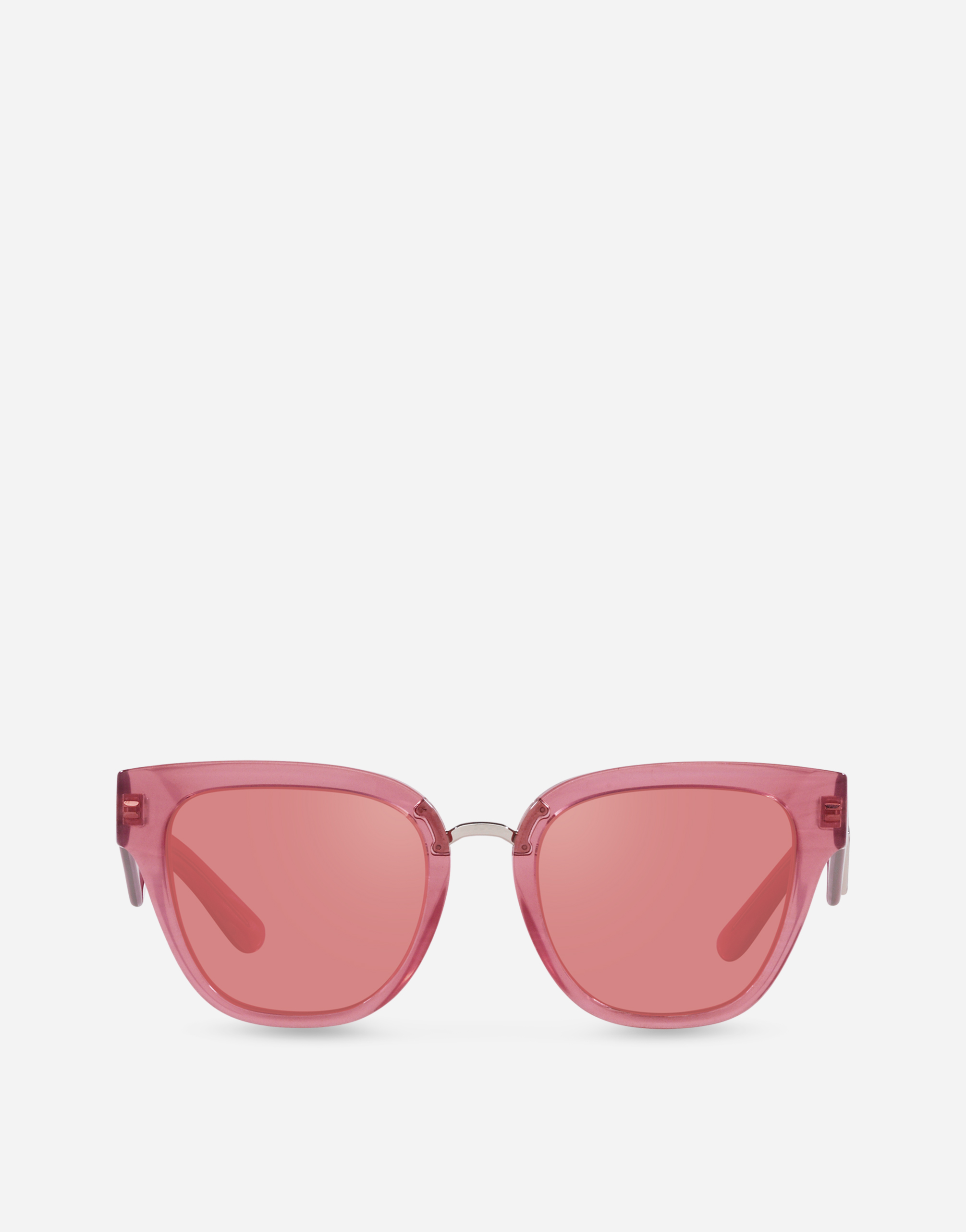 DG Crossed Sunglasses in Fleur pink