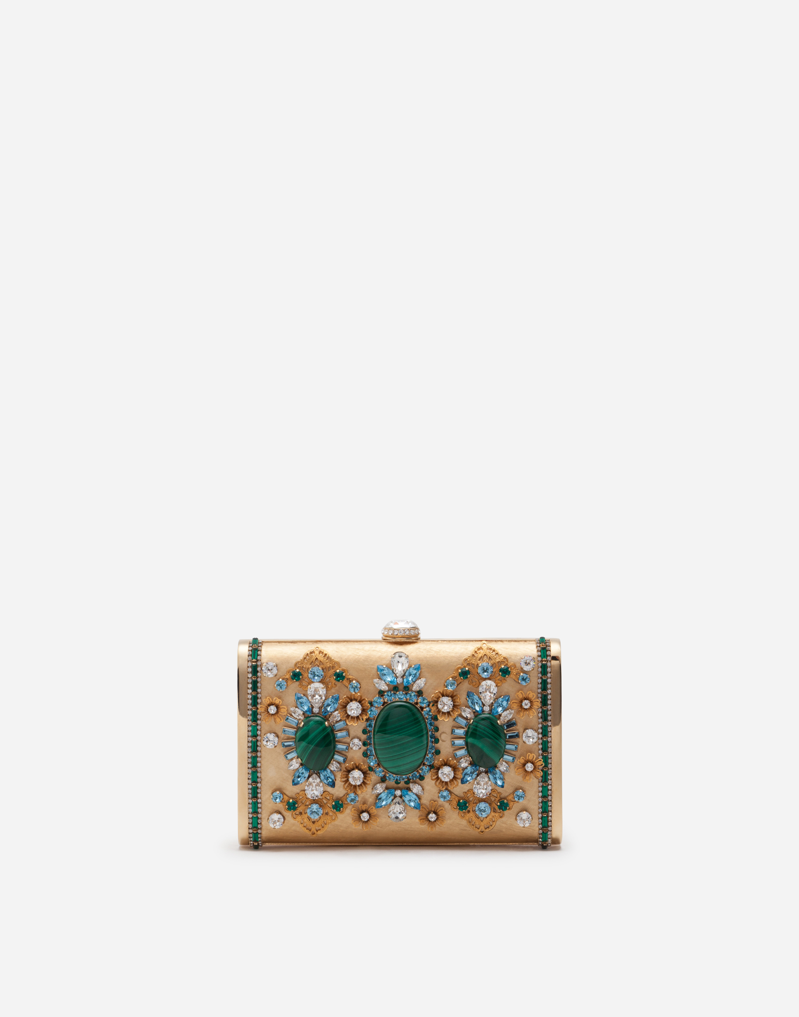 Metal Marlene clutch with jewels in Multicolor