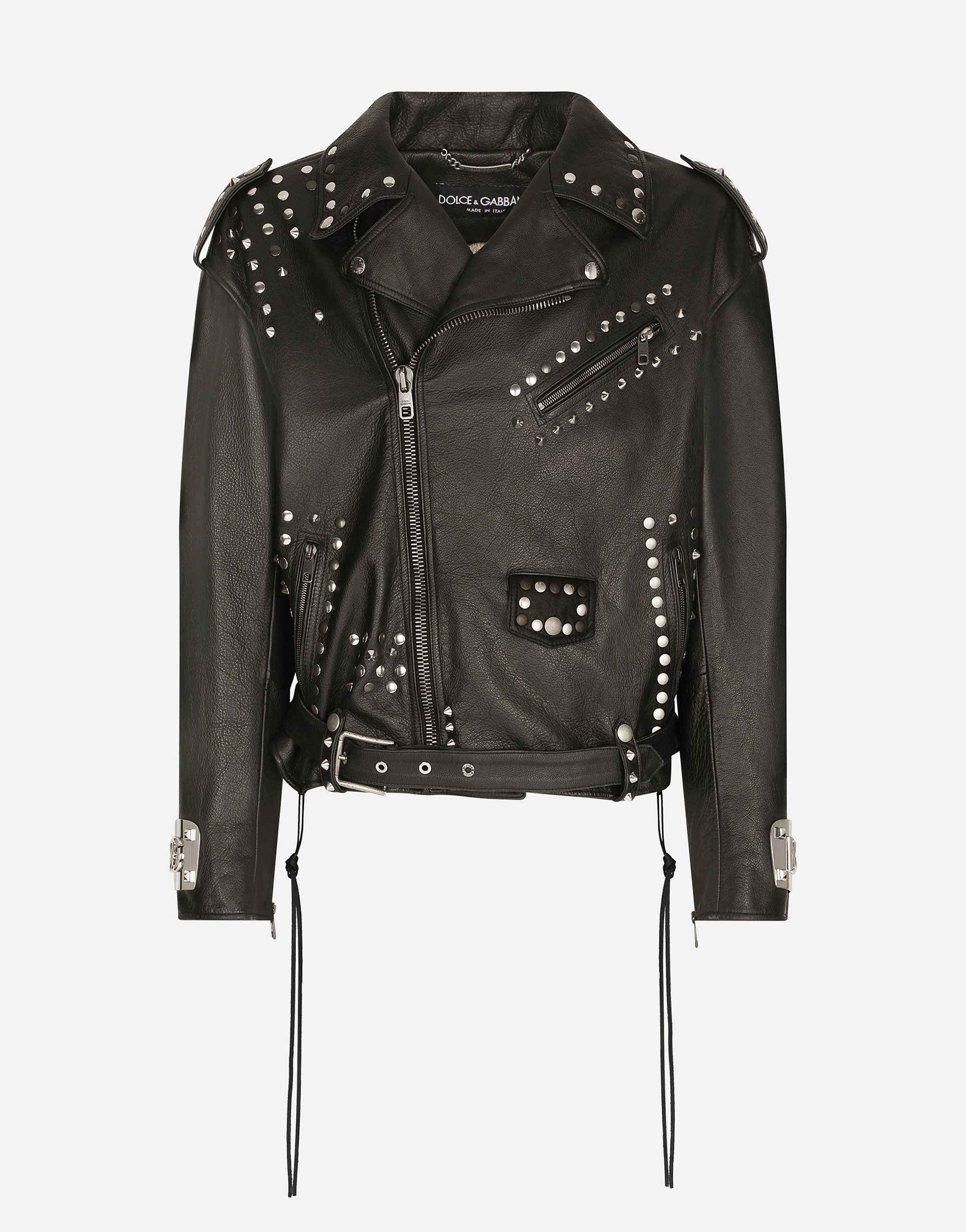 Bullskin jacket with studs in Multicolor