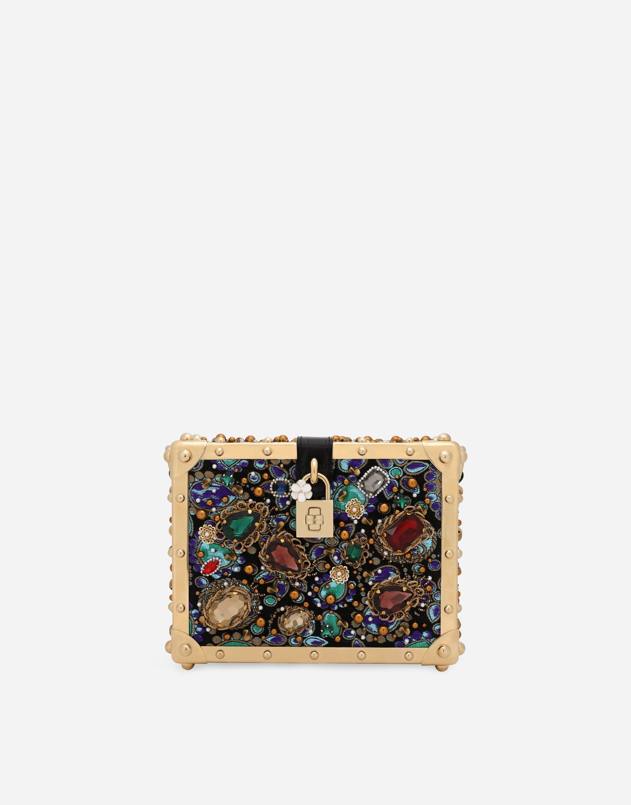 Jacquard Dolce Box bag with embroidery in Multicolor